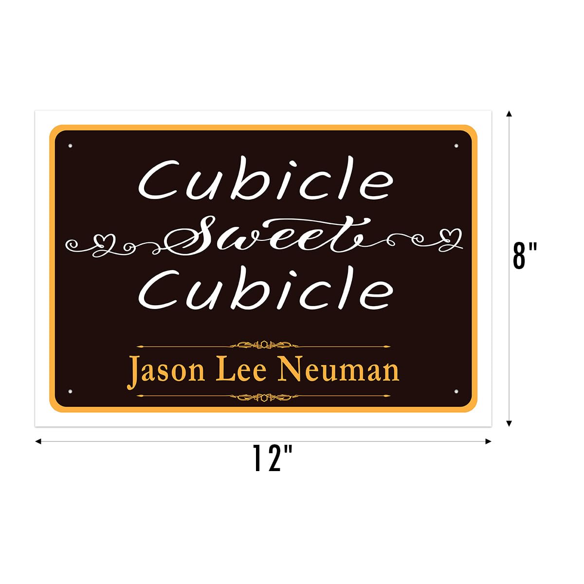 Anderson's 12x8 Cubicle Sweet Cubicle Rectangle Custom Sign, Funny Novelty Signs, Indoor/Outdoor, Bedroom, Door Décor, Home Decoration, Accessories - Image 2