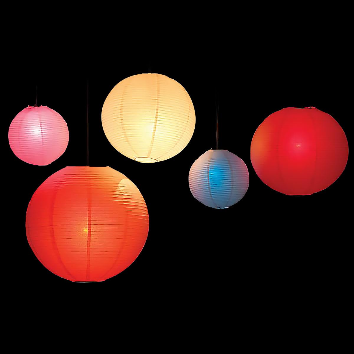 Anderson's 18 Inch Large Paper Lanterns Kit, Set of 8, Event Decorations, Hanging Decorations - Image 2