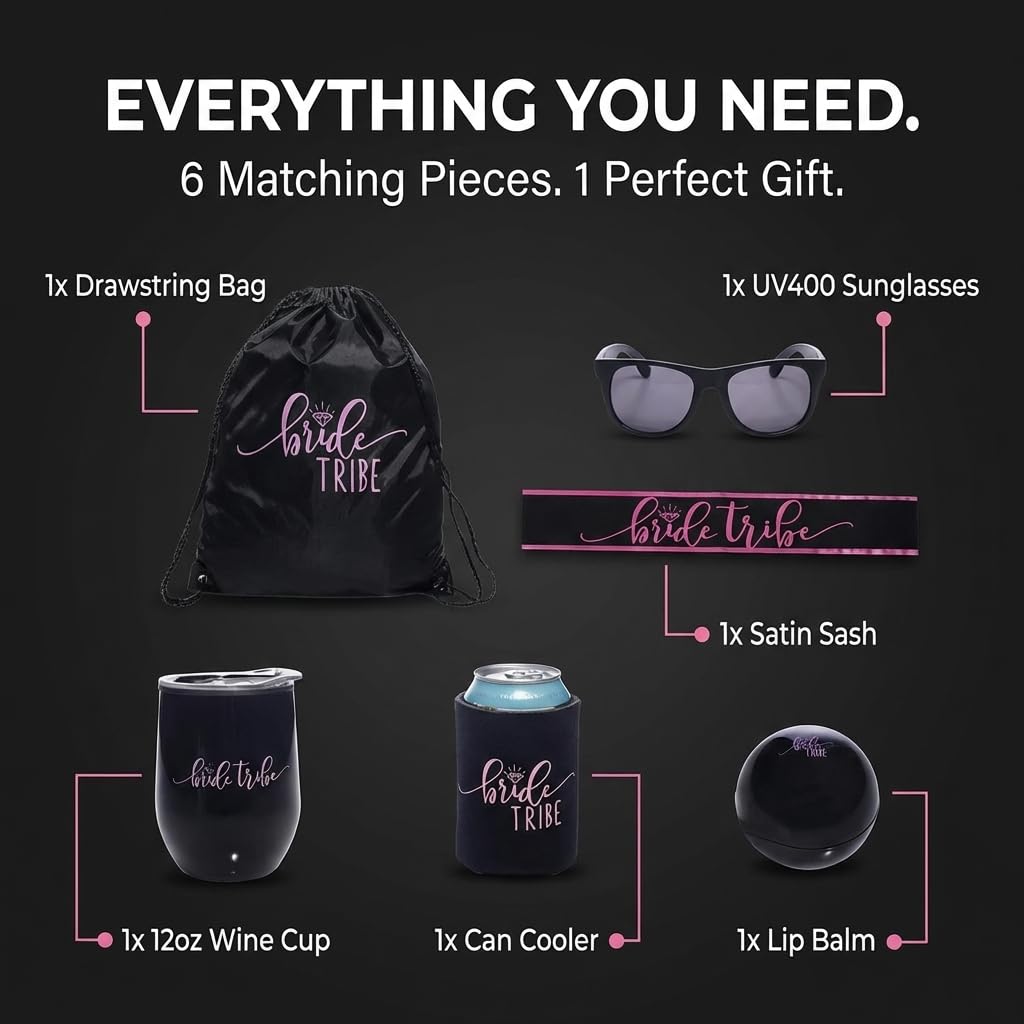 Anderson's 6-Piece Bride Tribe Gift Set, Bridesmaids, Gifts, Wedding Party - Image 2