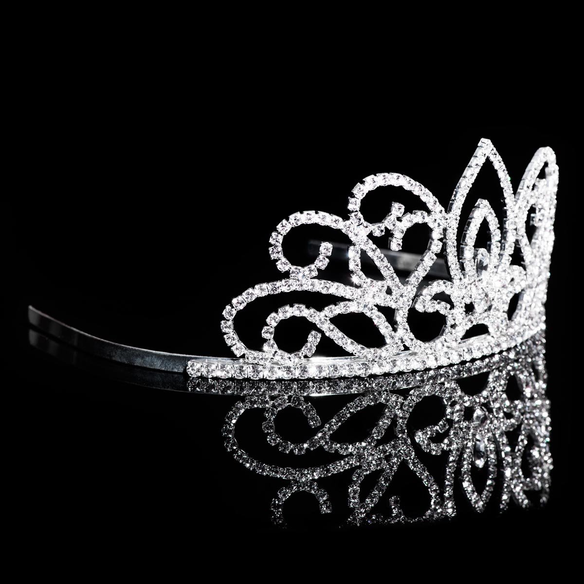 Anderson's Adela Rhinestone Tiara, 2 1/4" High Silver Crown with Sparkling Clear Crystals, Elegant Headpiece for Prom, Homecoming, Weddings, Pageants, Quinceañeras, and Special Occasions - Image 8