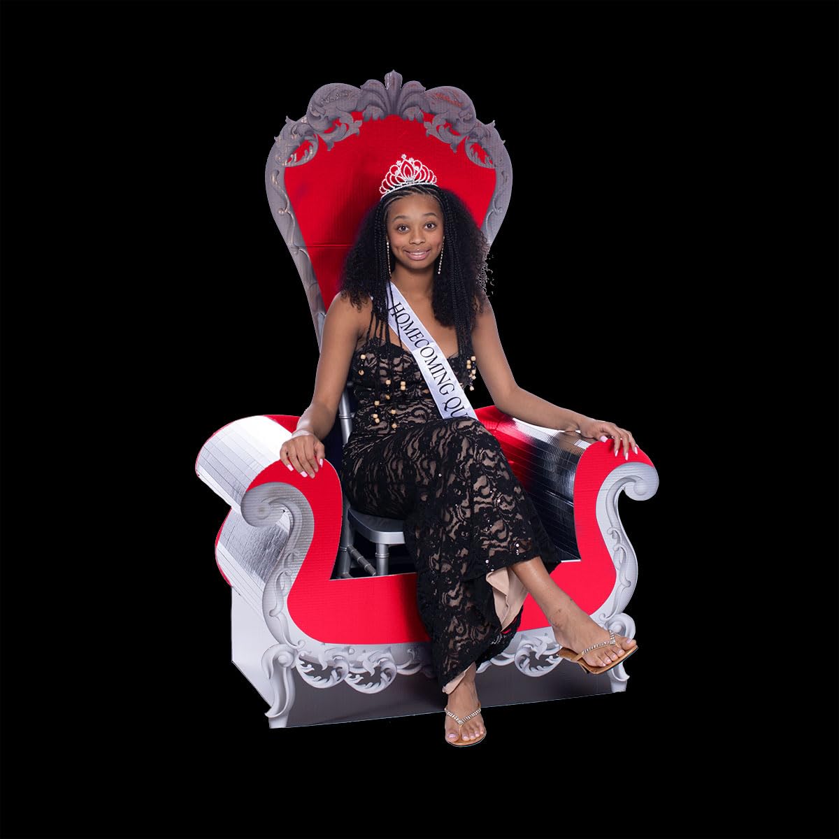 Anderson's Adult Red Royalty Throne Kit, Coronation, Homecoming, Prom, Wedding, Birthday, Props, Photo Ops - Image 3