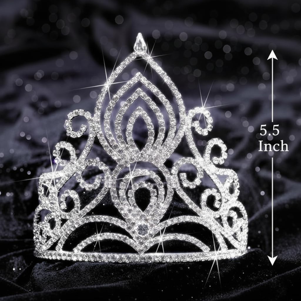 Anderson's Amelia Royalty Set, Velvet Crown & Tiara for Prom, Homecoming, Pageants, and Special Events - Image 3