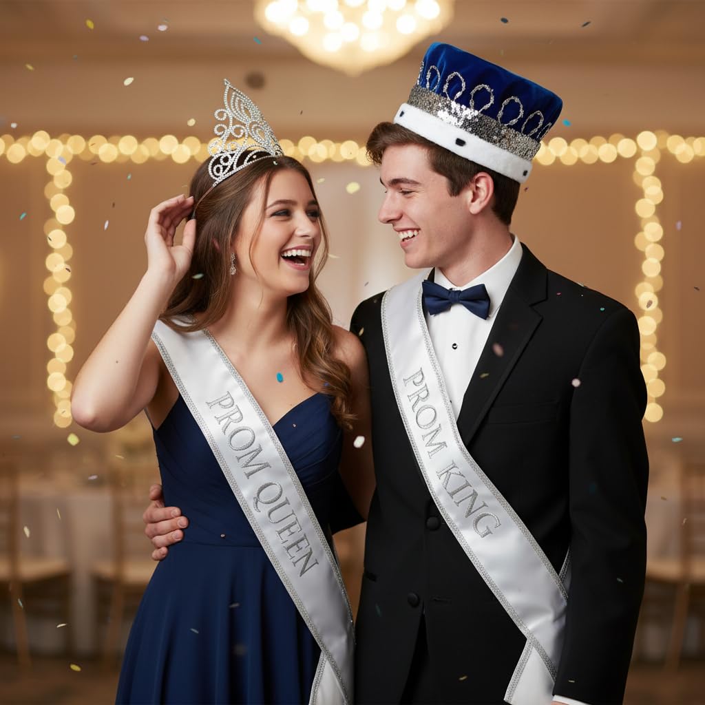 Anderson's Amelia Royalty Set, Velvet Crown & Tiara for Prom, Homecoming, Pageants, and Special Events - Image 4