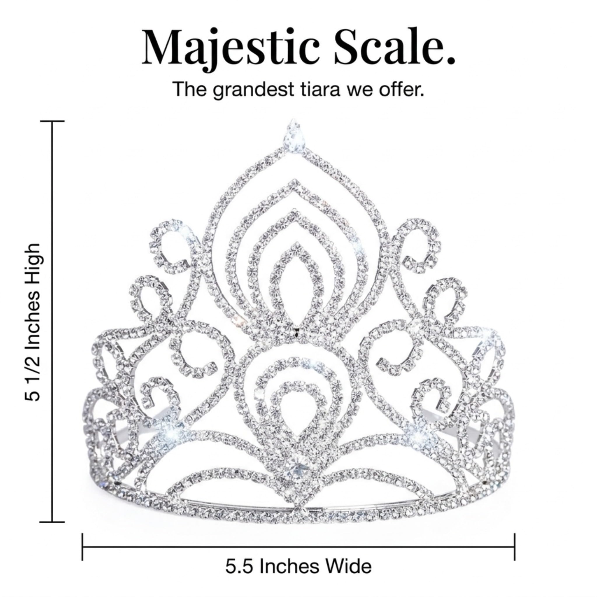Anderson's Amelia Tiara, 5 1/2 Inches High, Wedding, Prom, Pageant Tiara, Queen Or Princess Tiara For Prom, Homecoming, Pageant, Wedding, School Dance, Award, Costume, Party, Event - Image 4