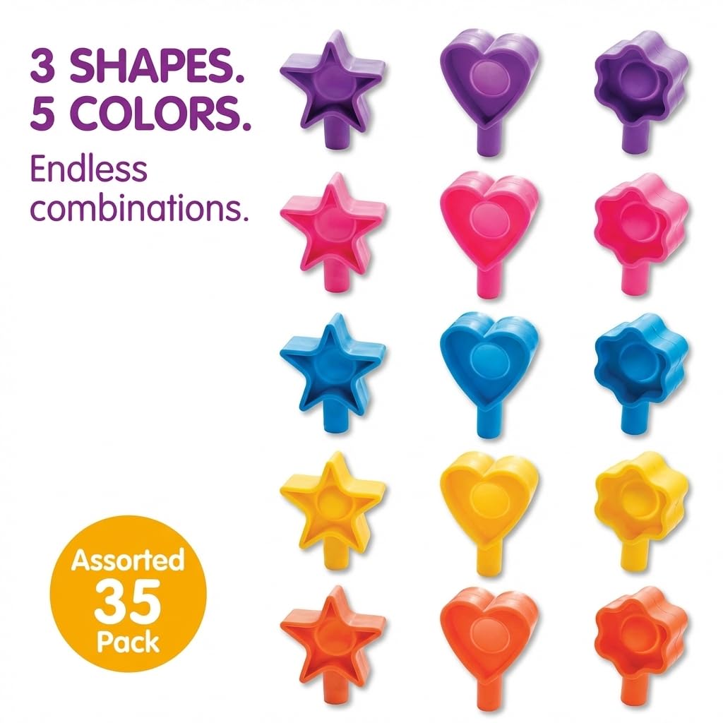 Anderson's Assorted Pencil Popper Toppers, Set of 35, School Supplies, Classroom Supplies, Writing - Image 8