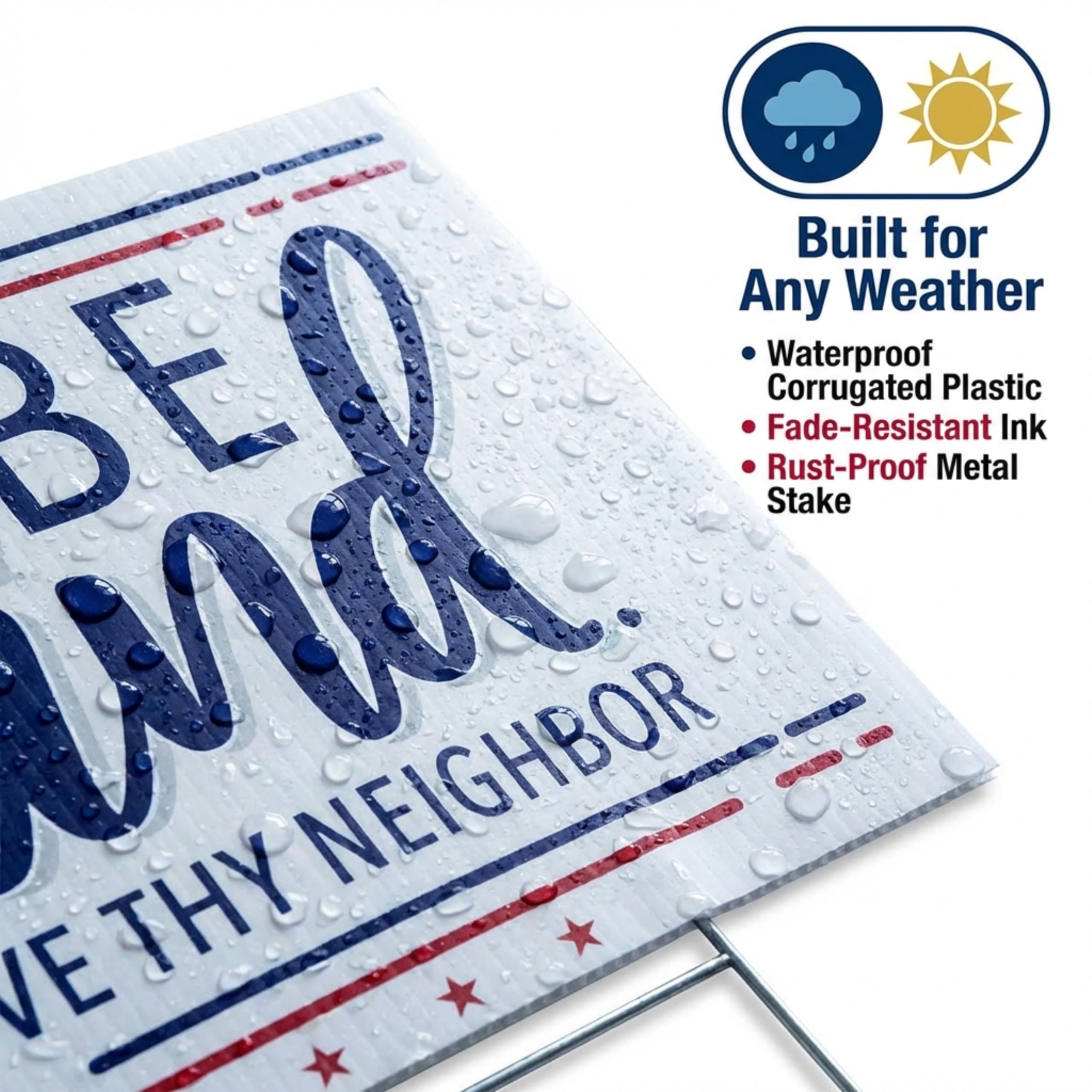 Anderson's Be Kind Love Thy Neighbor Yard Sign, 18 Inches x 14 Inches, Lawn Décor, Religious Signs - Image 3