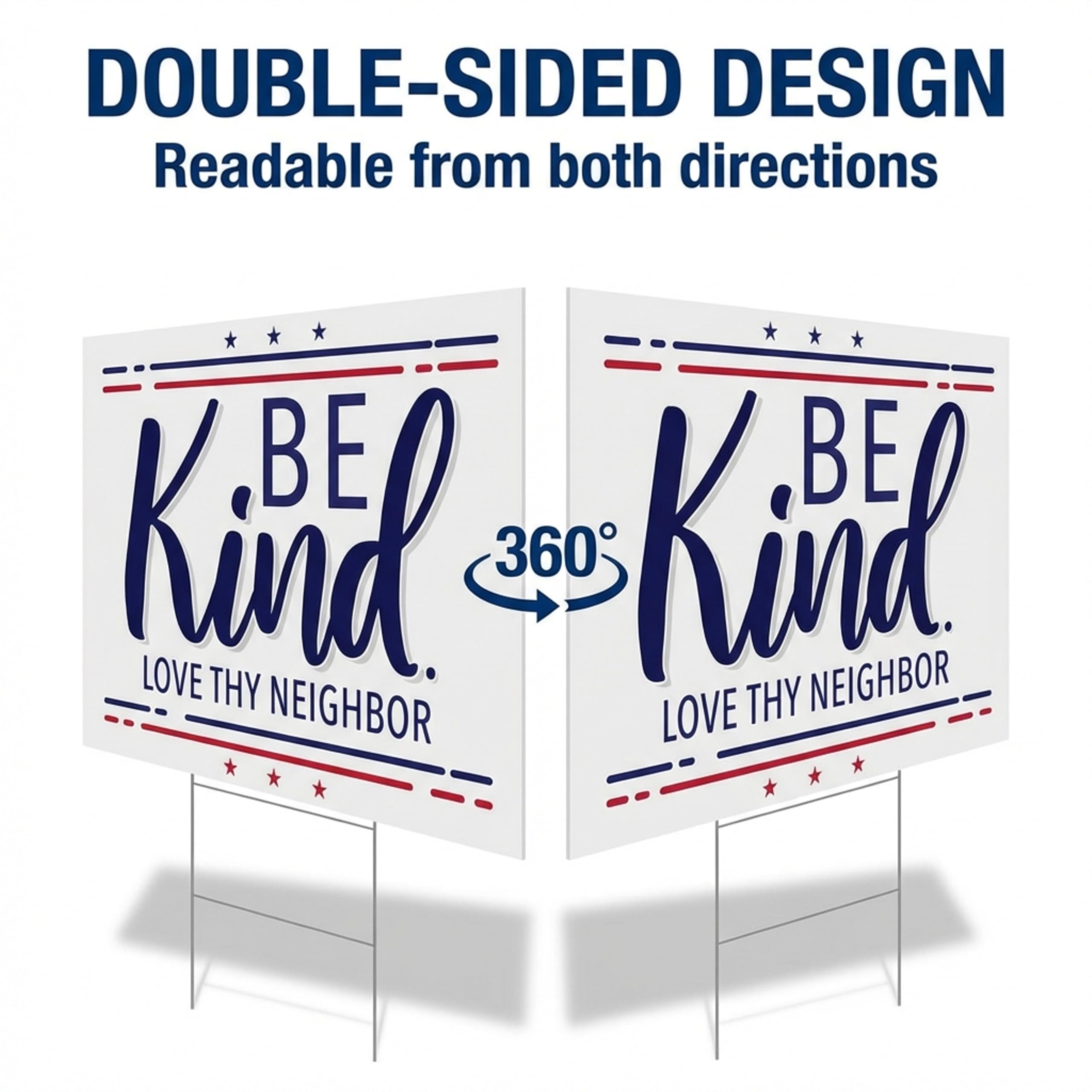Anderson's Be Kind Love Thy Neighbor Yard Sign, 18 Inches x 14 Inches, Lawn Décor, Religious Signs - Image 4