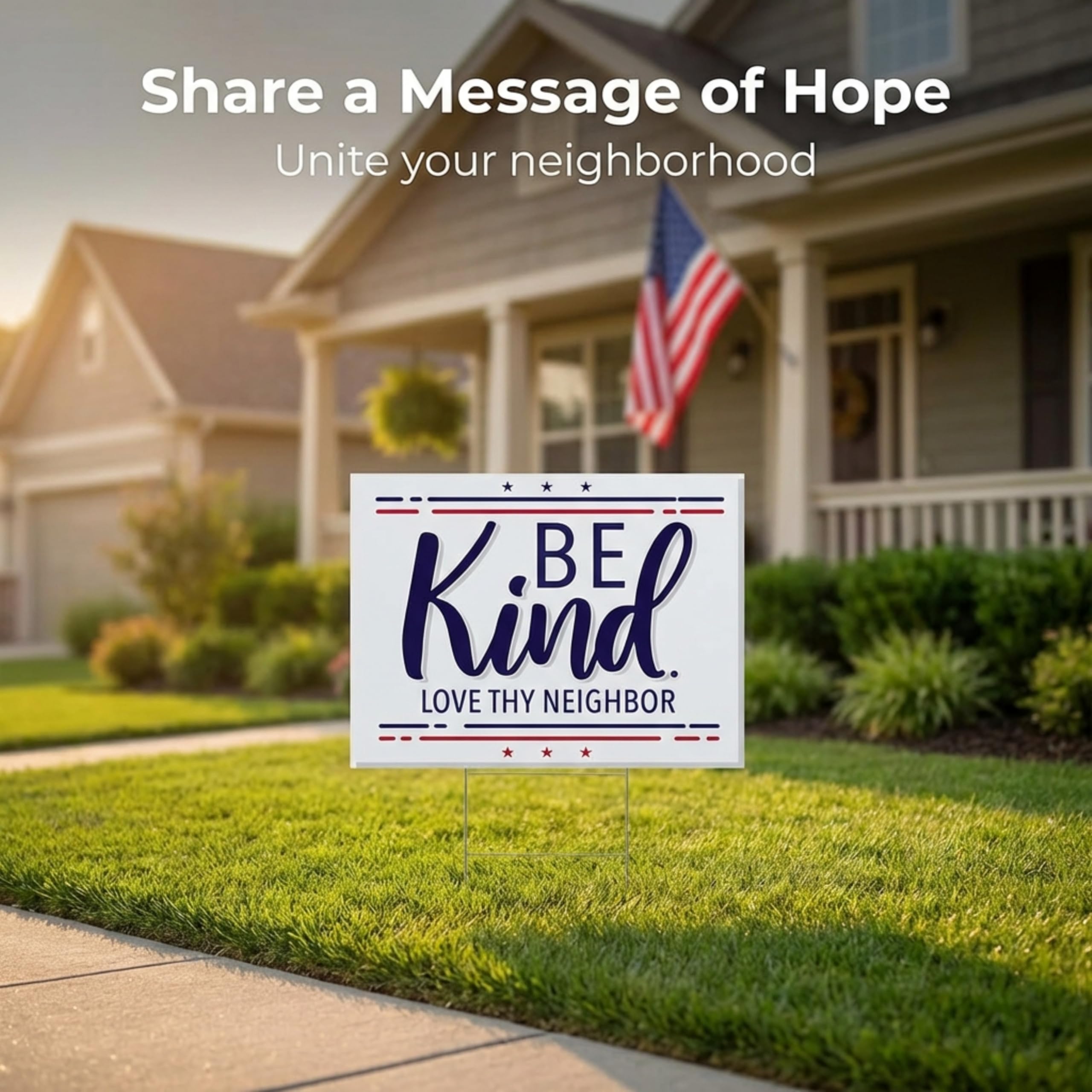Anderson's Be Kind Love Thy Neighbor Yard Sign, 18 Inches x 14 Inches, Lawn Décor, Religious Signs - Image 5