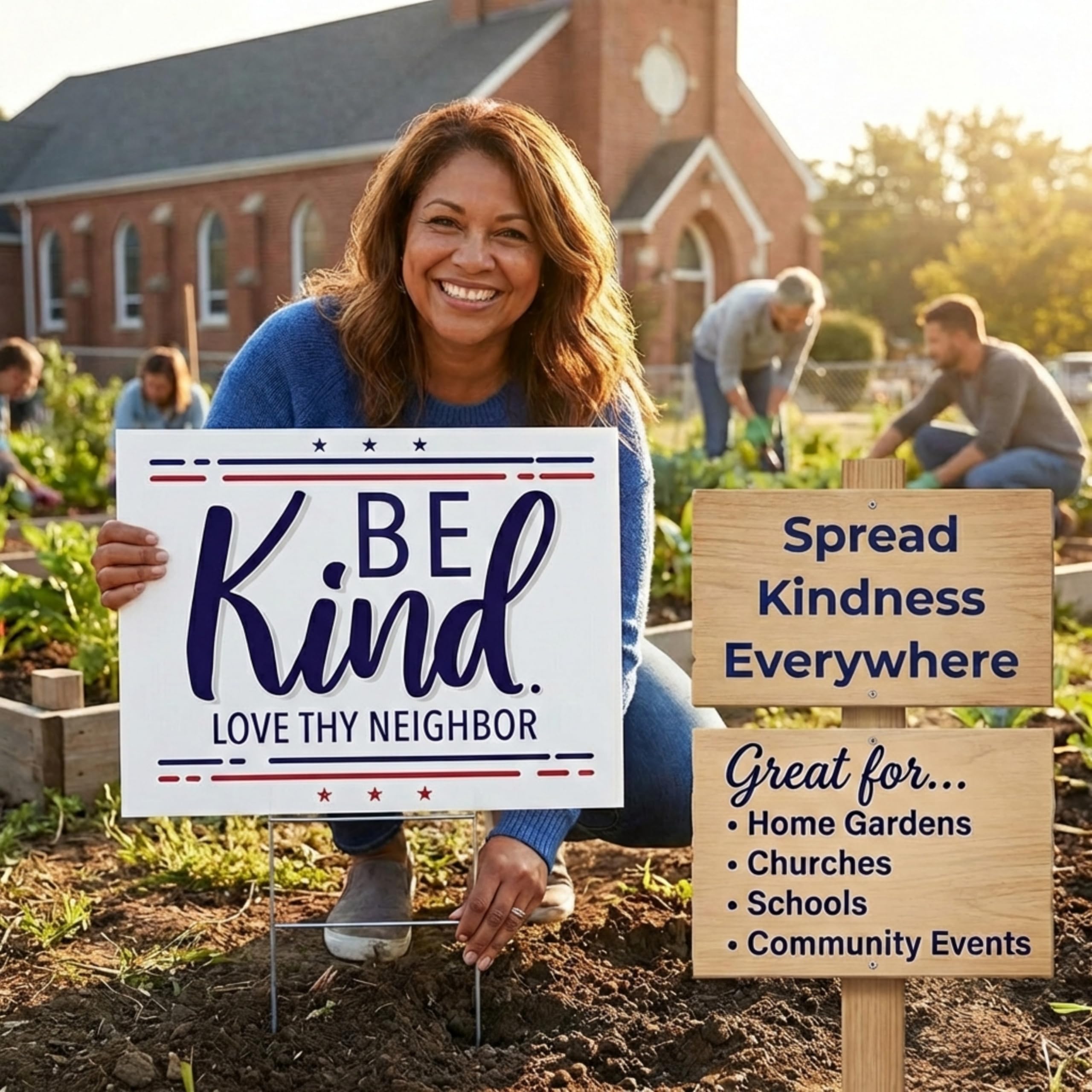 Anderson's Be Kind Love Thy Neighbor Yard Sign, 18 Inches x 14 Inches, Lawn Décor, Religious Signs - Image 6