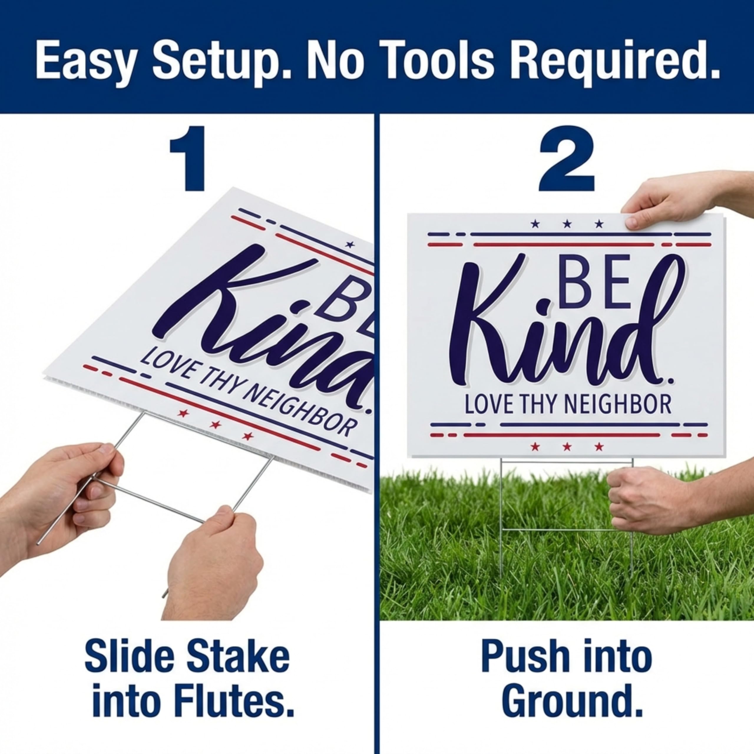 Anderson's Be Kind Love Thy Neighbor Yard Sign, 18 Inches x 14 Inches, Lawn Décor, Religious Signs - Image 7