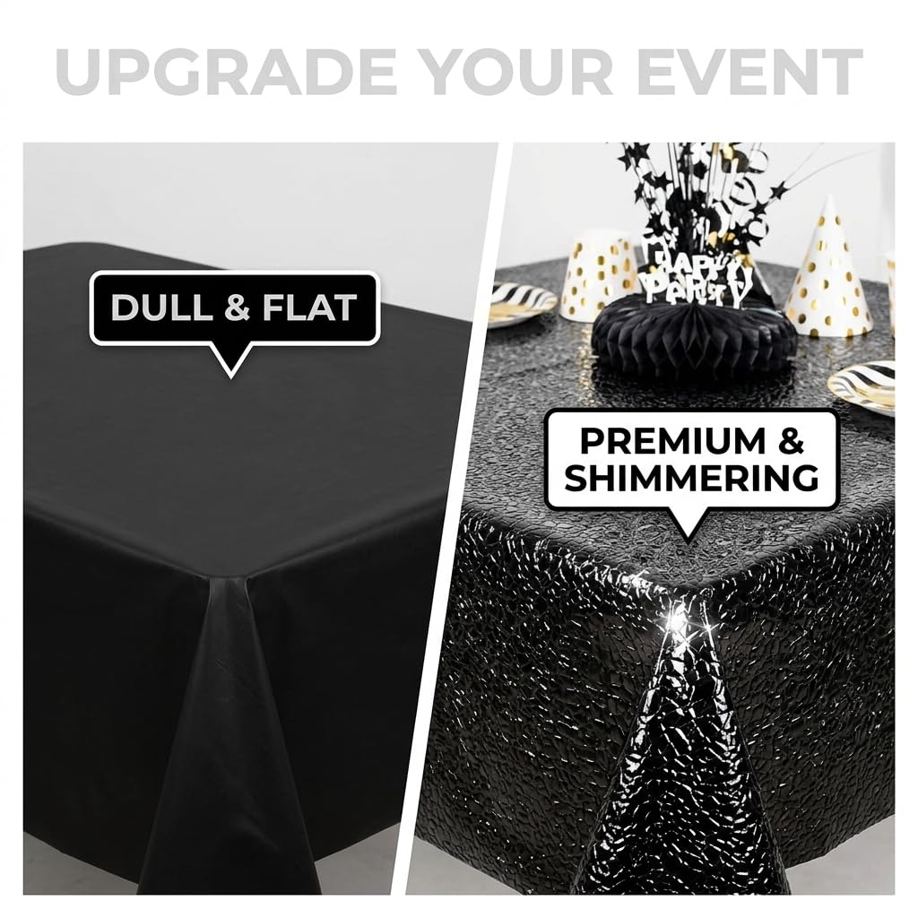 Anderson's Black Cracked Ice Textured Decorating Roll, 48 Inches x 24 Feet, Wedding Decorations - Image 8