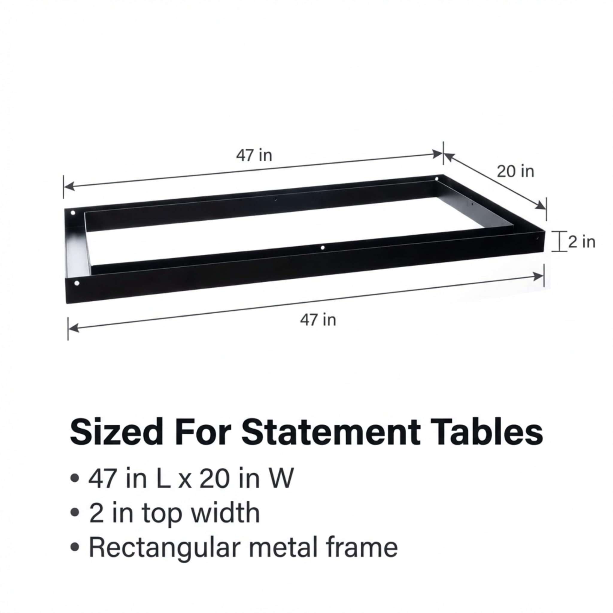 Anderson's Black Hanging Floral Chandelier Frame, Event Wedding Decoration, DIY Ceiling Decor Frame - 47 x 20 Inches - Image 2