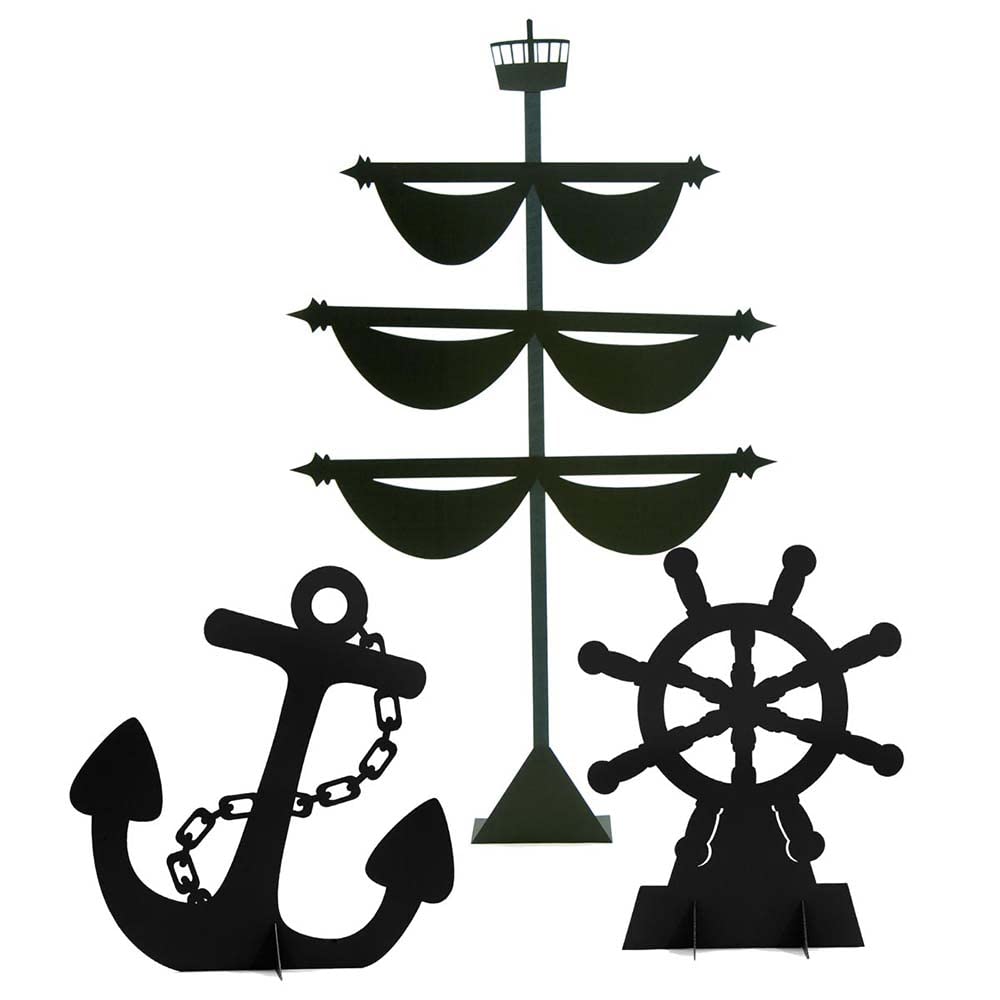 Anderson's Black Nautical Theme Photo Props, Set of 3, Photo Ops, School Events, Birthdays