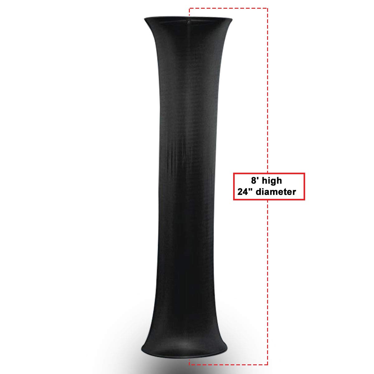 Anderson's Black Satin Fabric Covered Column, Parade Decorations - Image 2