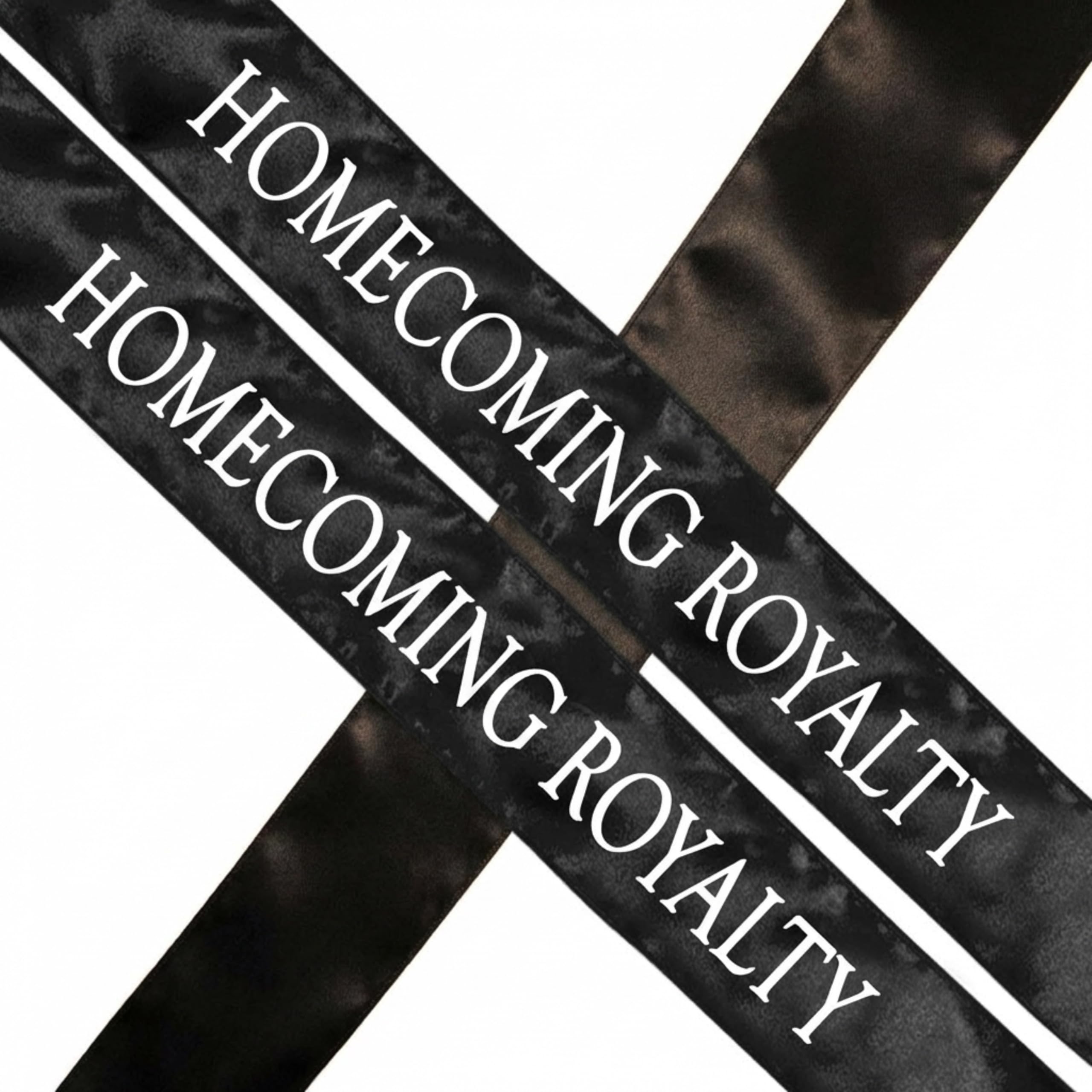 Anderson's Black Satin Homecoming Royalty Sash Set, Elegant 3" x 72" Sashes with White Imprint for Homecoming Night Coronation and School Events, 2‑Piece Set - Image 9