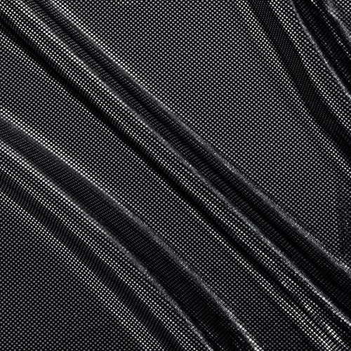 Anderson's Black/Silver Glitter Lamé Fabric Roll, 51 Inches x 10 Yards, Decorative Wedding Fabric for Wedding Reception, Baby Shower, Gender Reveal, Prom, Homecoming, Tables, Party - Image 3