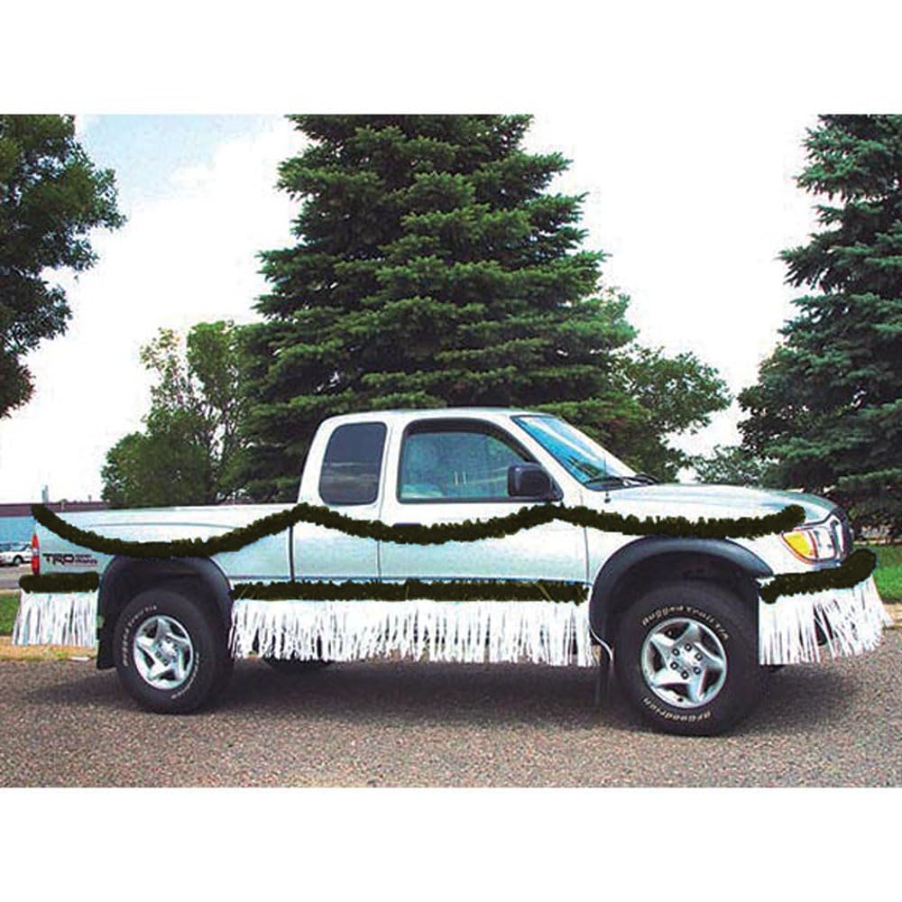 Anderson's Black Vinyl Twist and White Vinyl Fringe Truck Parade Decoration Kit, Parade Float Decor
