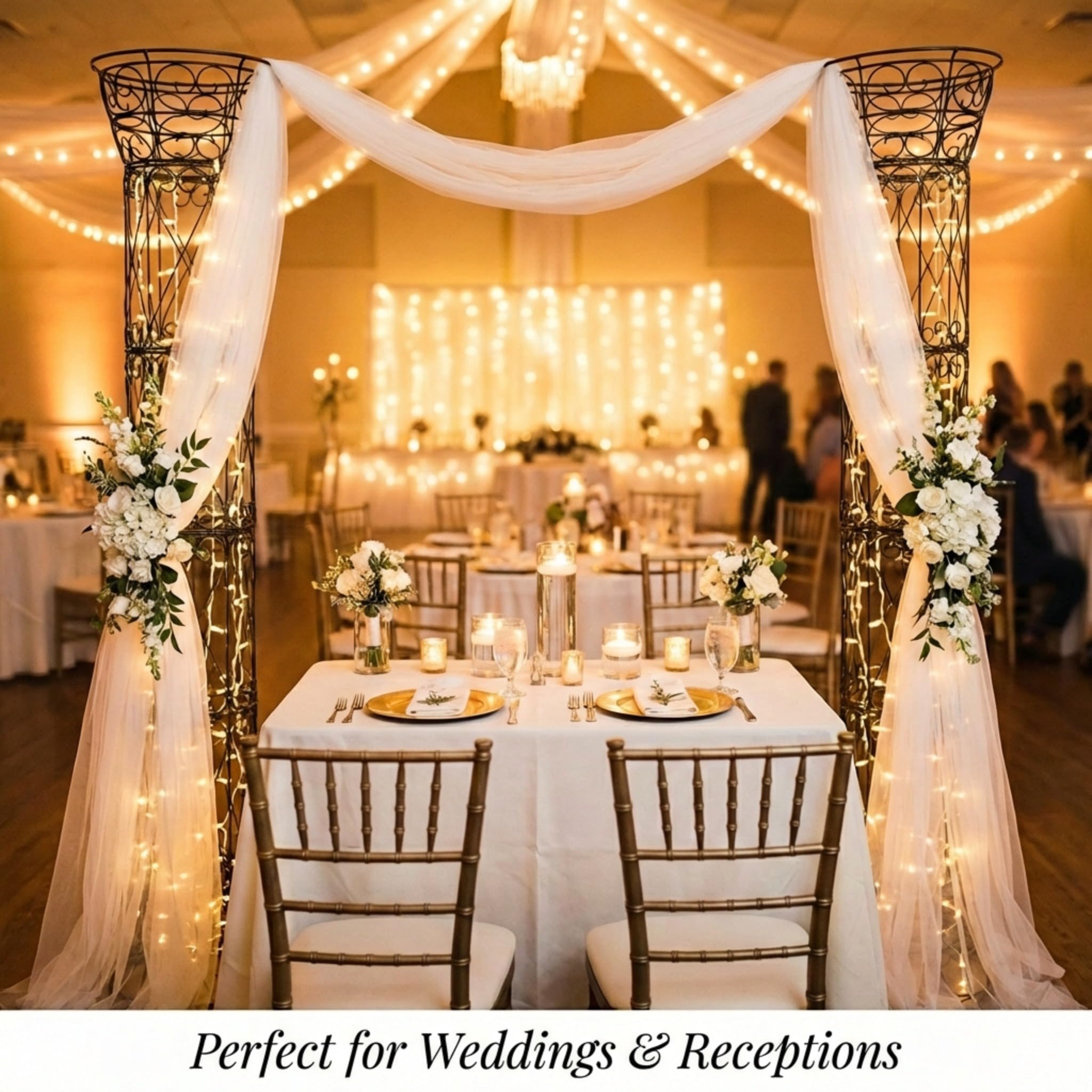 Anderson's Black Wire Column, 8 Ft. High x 20 in., Wedding Decoration Kit - Image 4