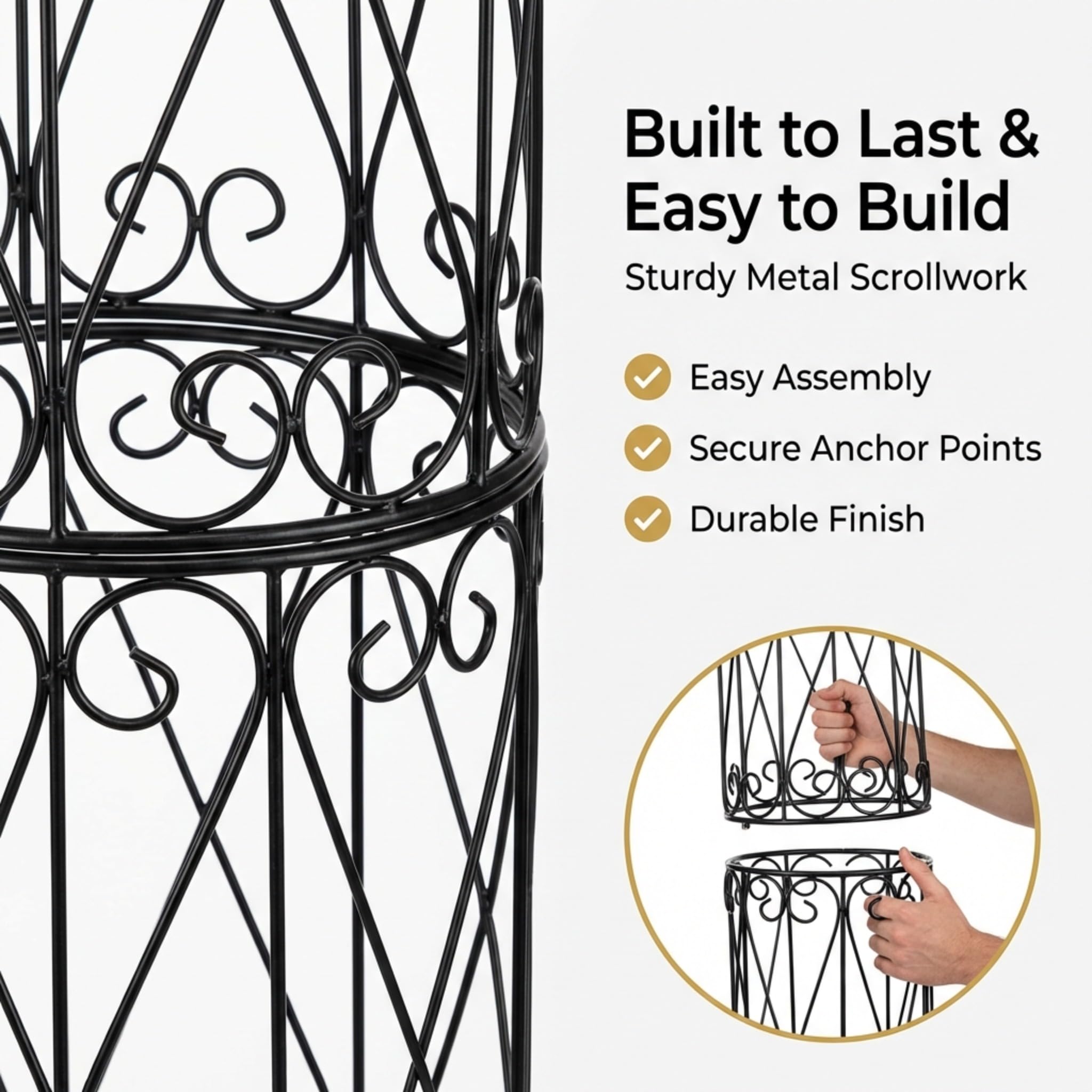 Anderson's Black Wire Column, 8 Ft. High x 20 in., Wedding Decoration Kit - Image 6