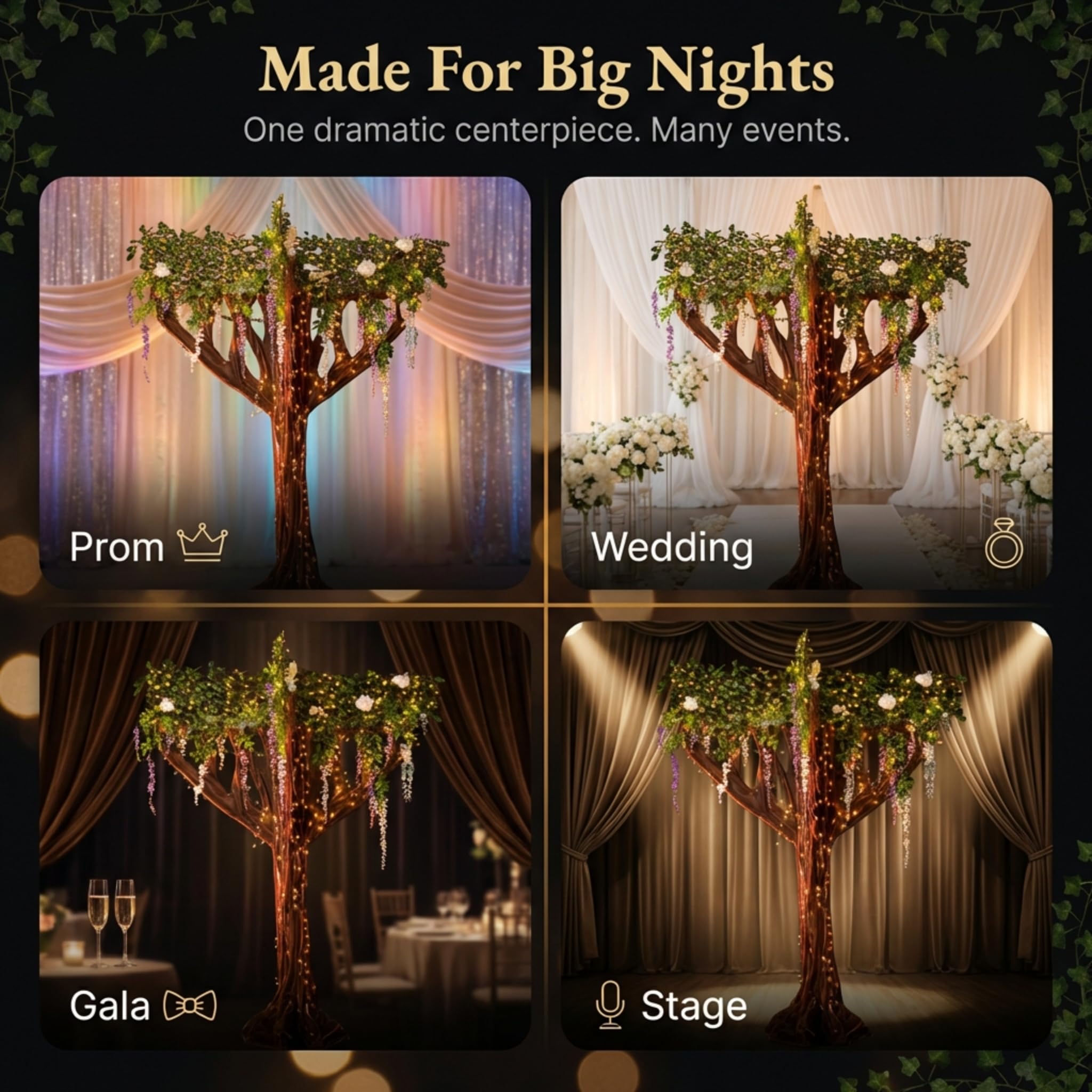 Anderson's Blossoming Lights Garden Tree Decorative Kit, Prom Decorations, Party Decorations, Event Décor, Props, Photo Ops - Image 3