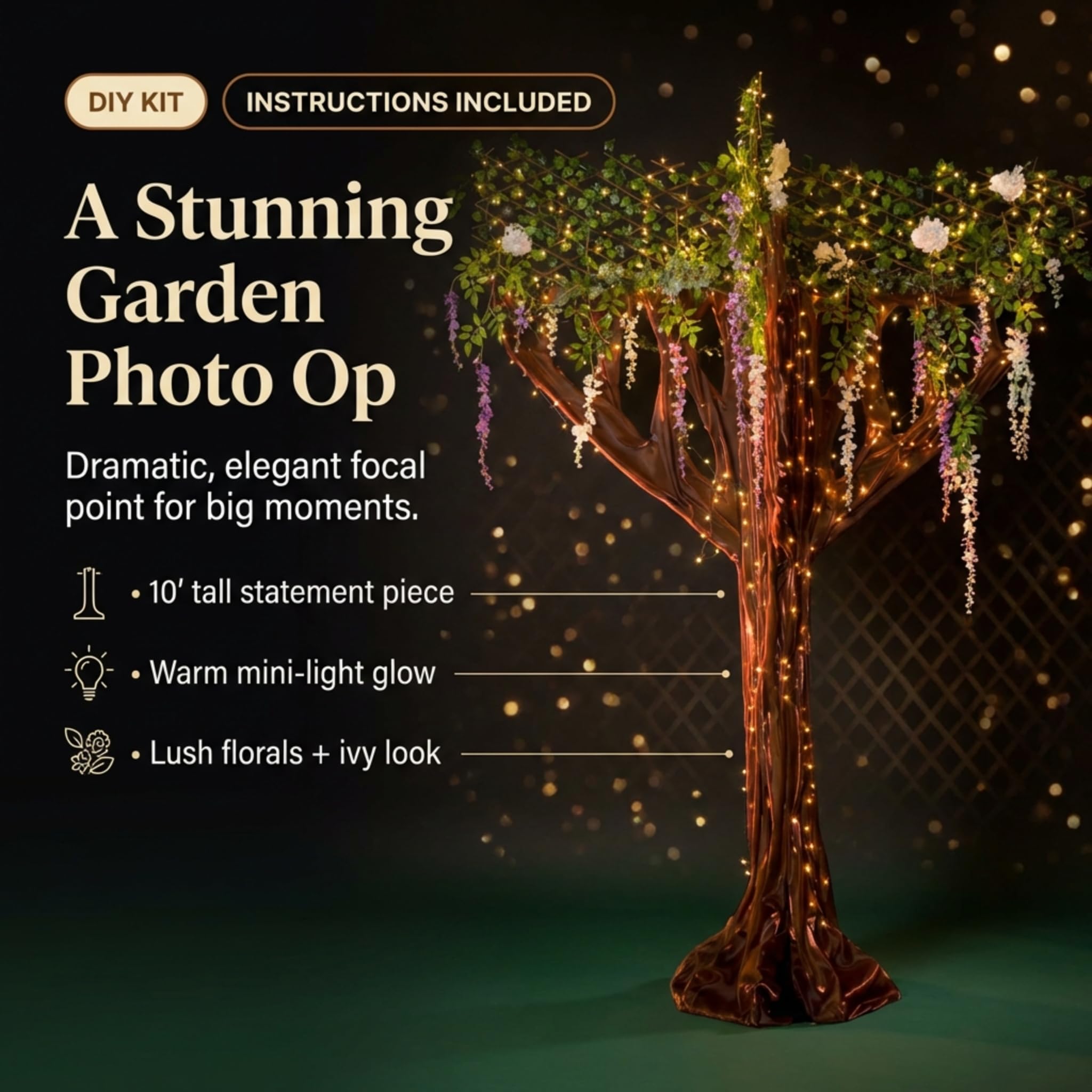 Anderson's Blossoming Lights Garden Tree Decorative Kit, Prom Decorations, Party Decorations, Event Décor, Props, Photo Ops - Image 4