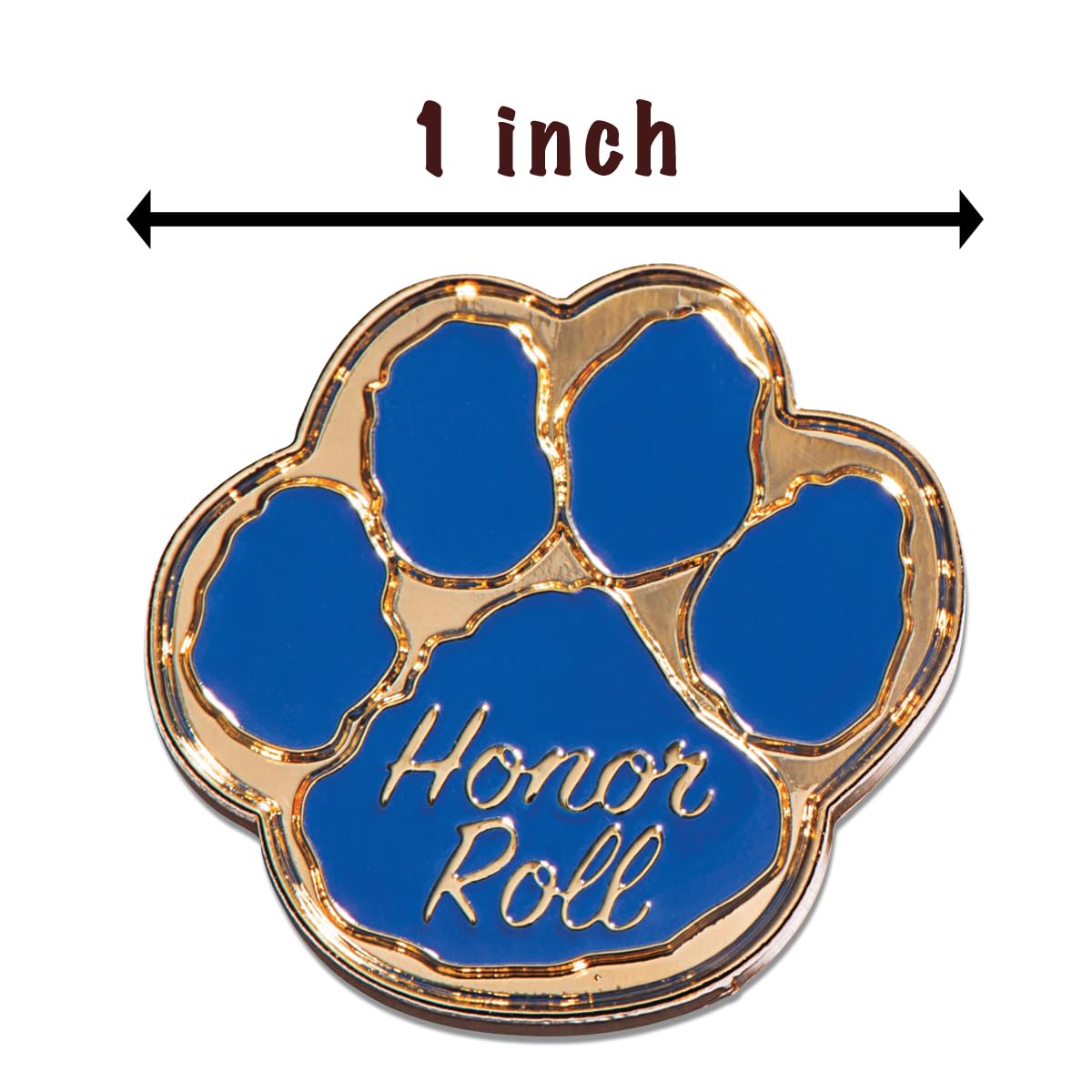 Anderson's Blue and Gold Die-Cut Paw Print Honor Roll Award Pin, Pack of 1, 6 or 12 - Image 5