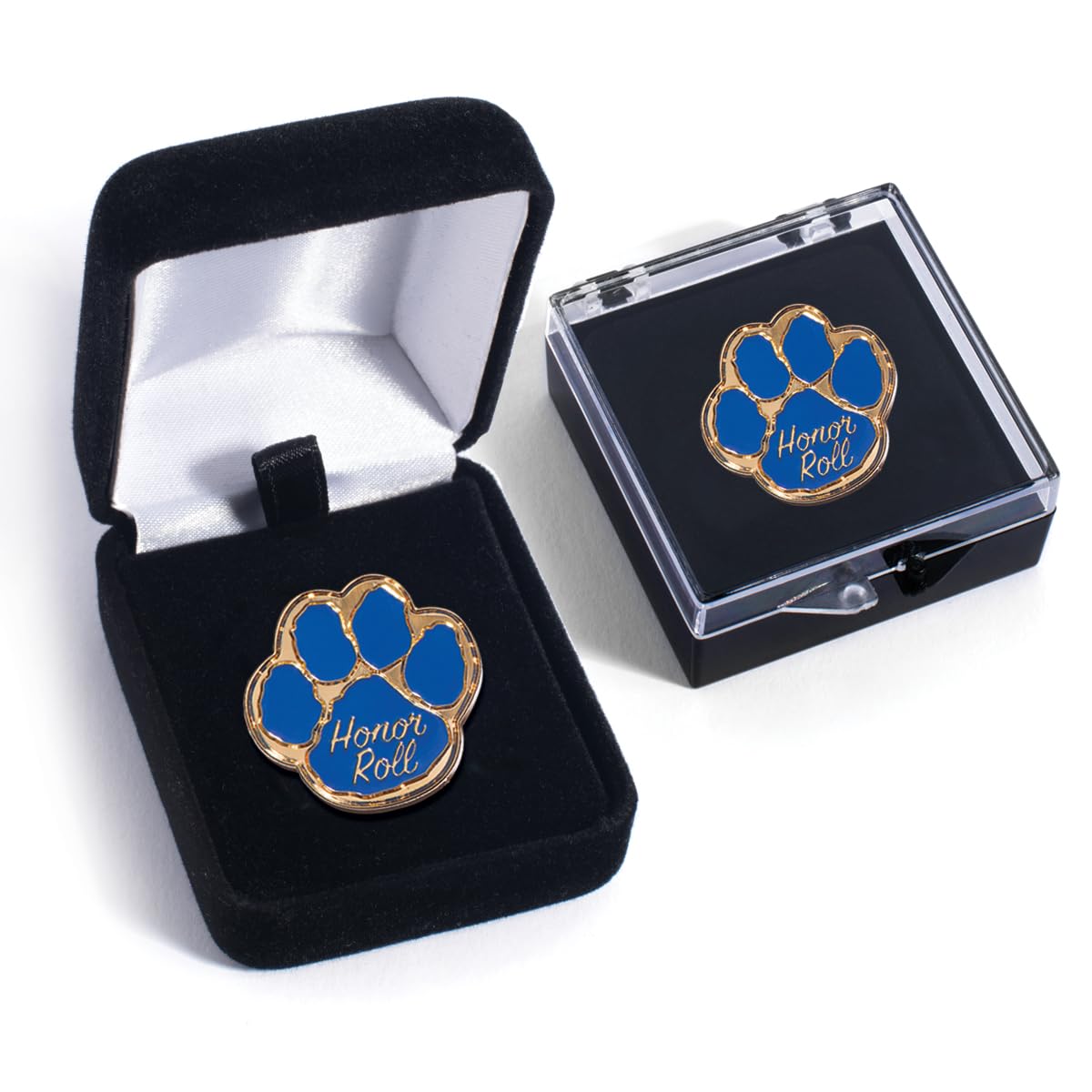 Anderson's Blue and Gold Die-Cut Paw Print Honor Roll Award Pin, Pack of 1, 6 or 12 - Image 8