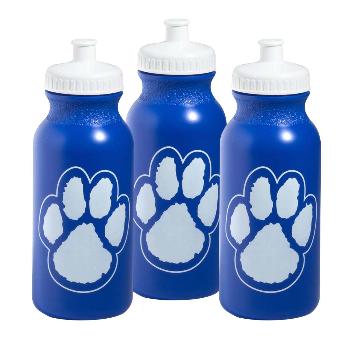 Anderson's Blue and White Paw Spirit Water Bottles and Lanyards, Set of 6, Paw Pride, School Colors - Image 3