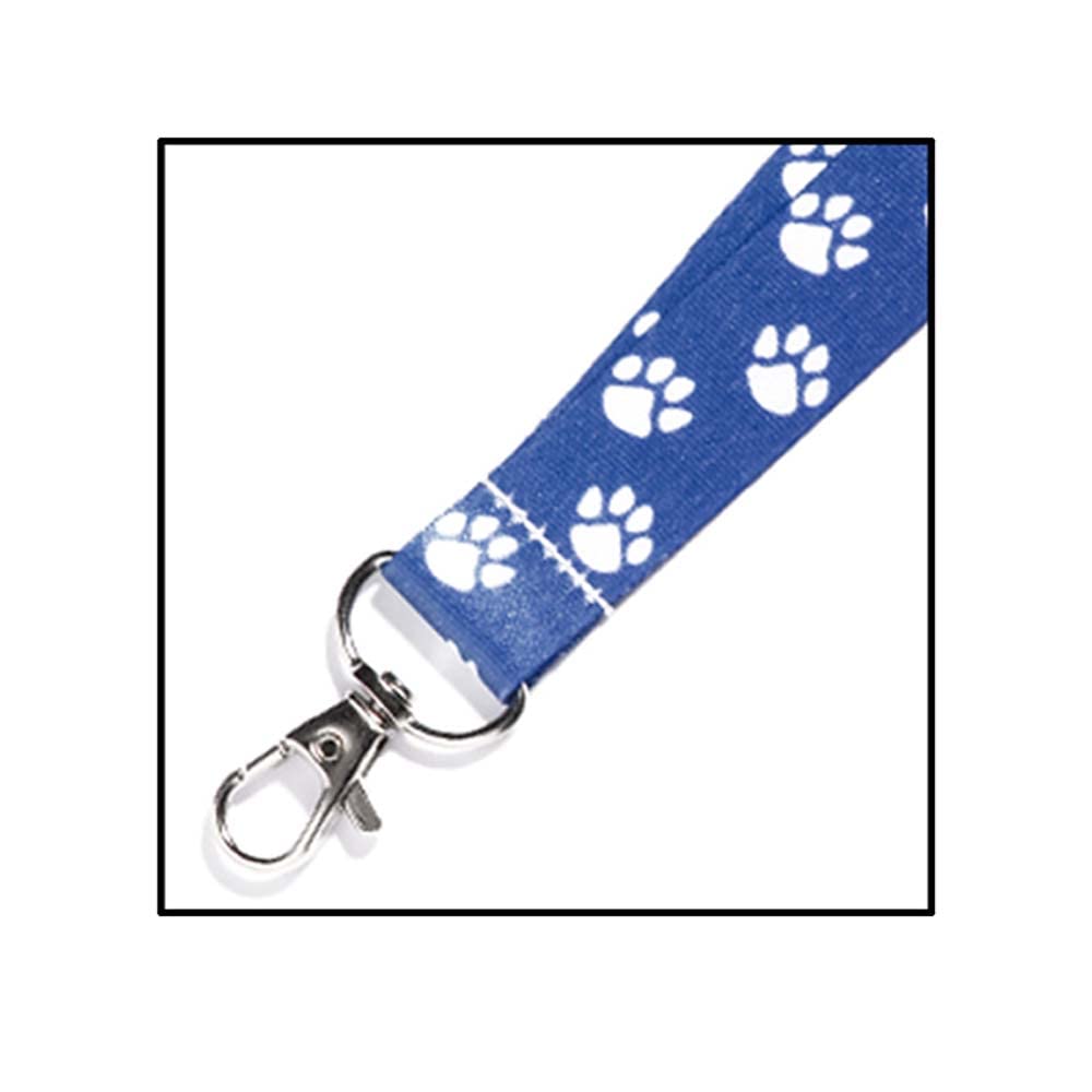 Anderson's Blue and White Paw Spirit Water Bottles and Lanyards, Set of 6, Paw Pride, School Colors - Image 4