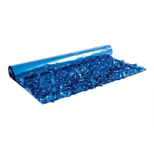Anderson's Blue Metallic Floral Sheeting, 15 Ft. Parade Float Decoration for Trailers, Parties, Weddings, Proms, Photo Backdrops & Events – Shiny Fringe Garland for Indoor/Outdoor Use - Image 2