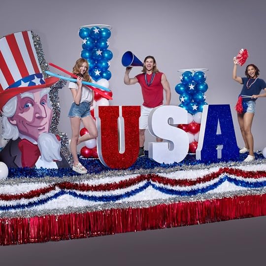 Anderson's Blue Metallic Floral Sheeting, 15 Ft. Parade Float Decoration for Trailers, Parties, Weddings, Proms, Photo Backdrops & Events – Shiny Fringe Garland for Indoor/Outdoor Use - Image 8