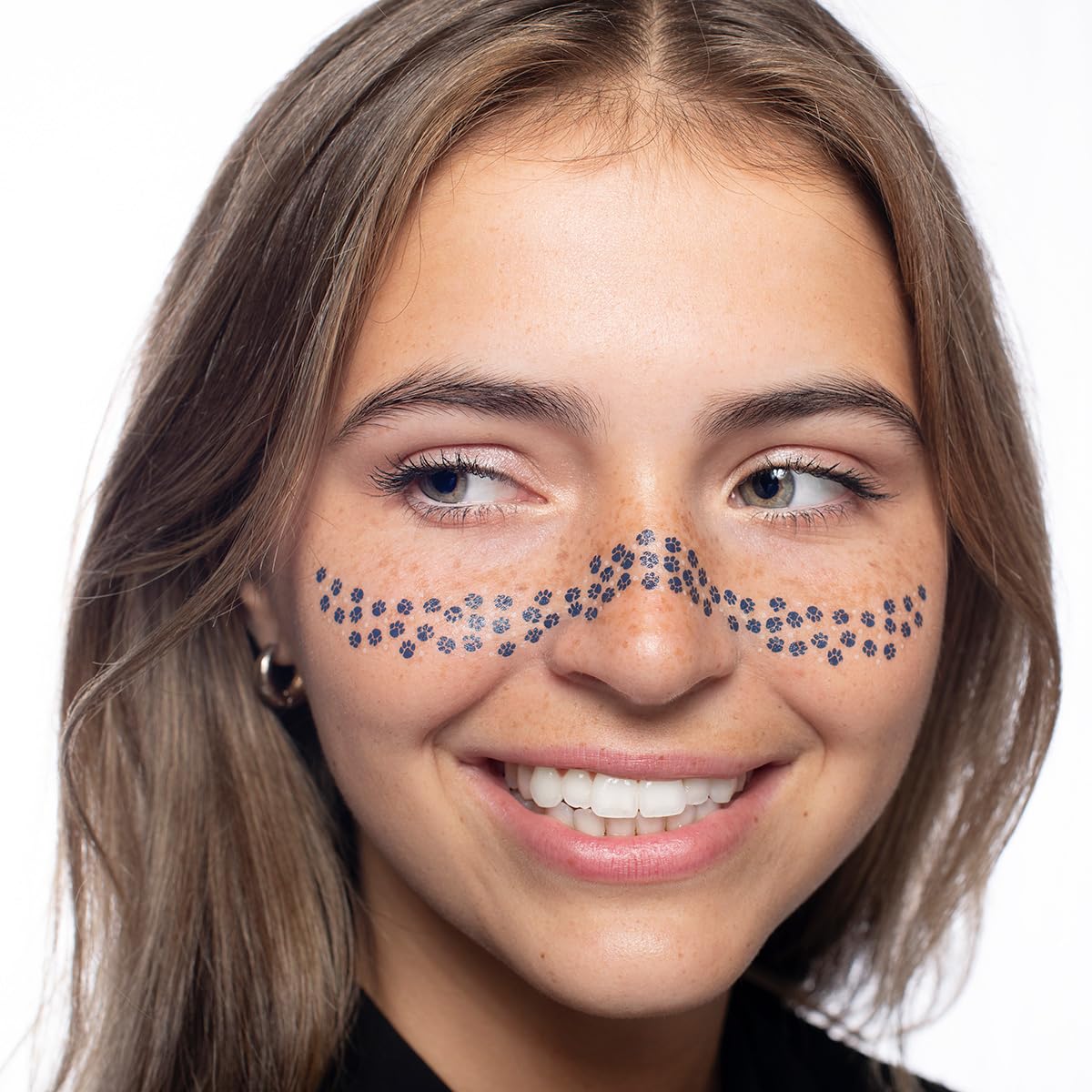 Anderson's Blue Pawprints Nose Temporary Tattoos, 25 per Package, School Spirit, Face Stickers - Image 3