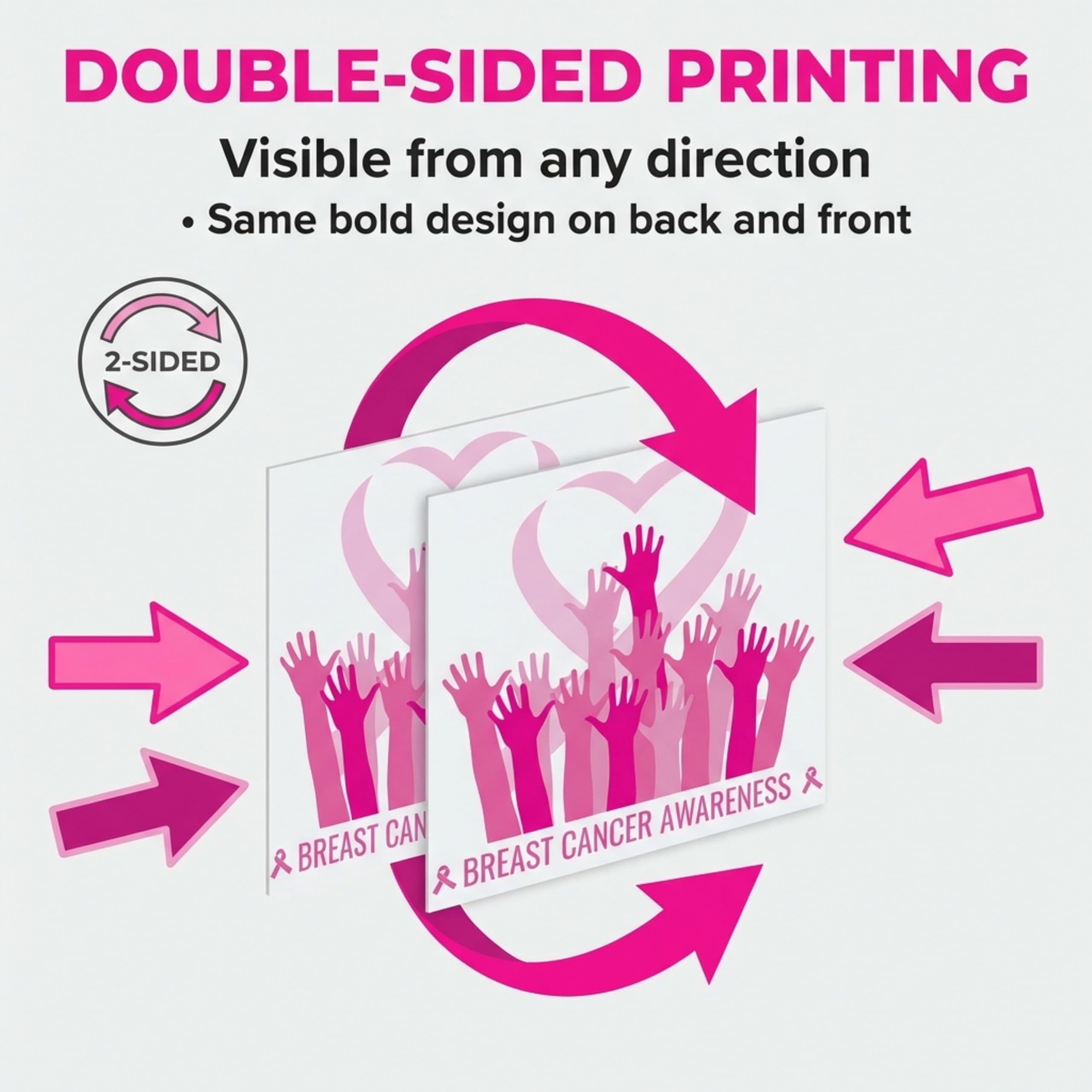Anderson's Breast Cancer Awareness Yard Sign, Pink Ribbon, Social Cause, 18 Inches x 24 Inches - Image 4