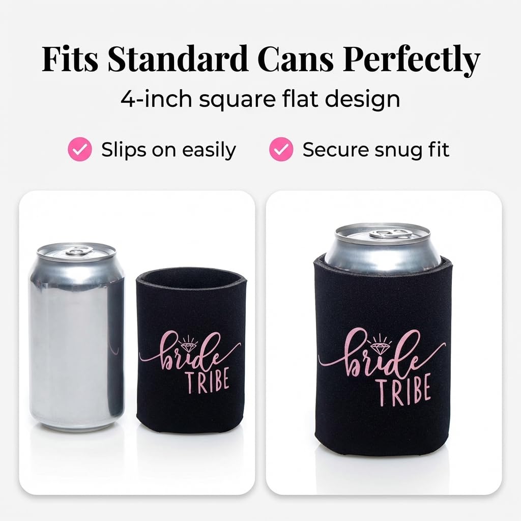 Anderson's Bride and Bride Tribe Can Coolers, Set of 4, Gifts - Image 5