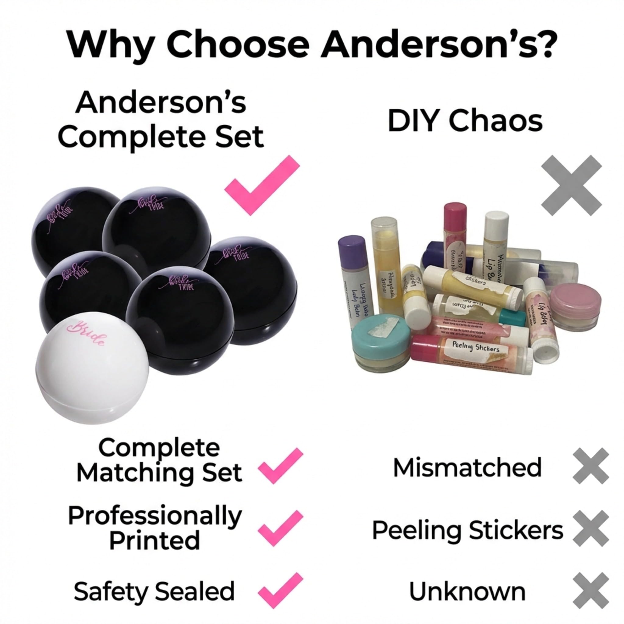 Anderson's Bride and Bride Tribe Lip Balms, Set of 6, Gifts - Image 6