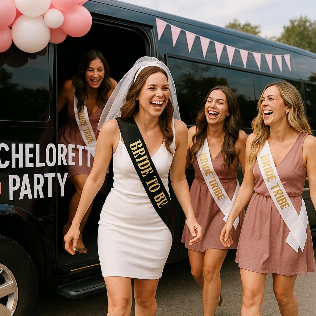 Anderson’s Bride to Be Sash, Black Satin with Metallic Gold Foil Lettering, 3" x 72", Elegant Bridal Accessory for Bachelorette Party, Bridal Shower, Engagement Celebration, Wedding Keepsake - Image 6