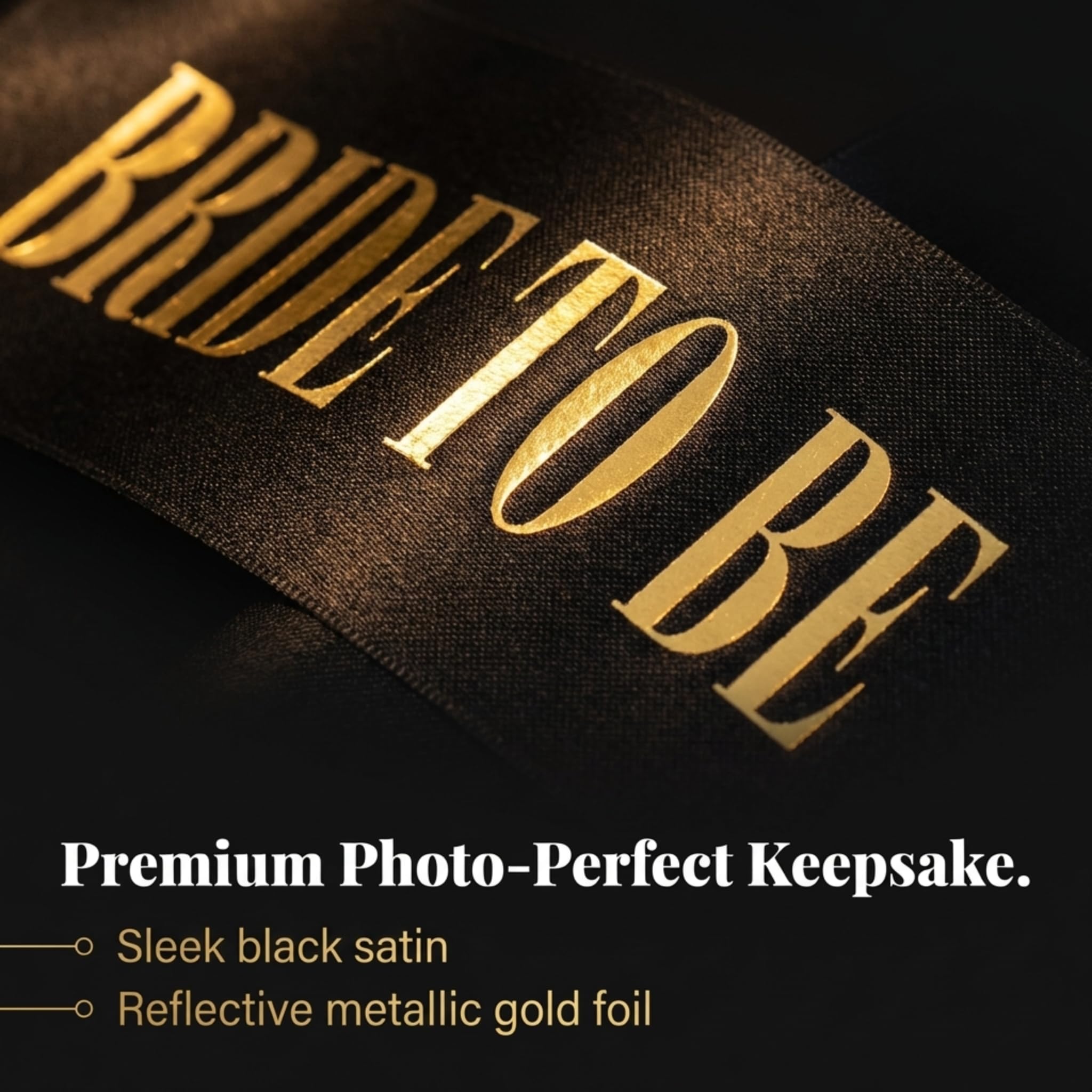 Anderson’s Bride to Be Sash, Black Satin with Metallic Gold Foil Lettering, 3" x 72", Elegant Bridal Accessory for Bachelorette Party, Bridal Shower, Engagement Celebration, Wedding Keepsake - Image 7