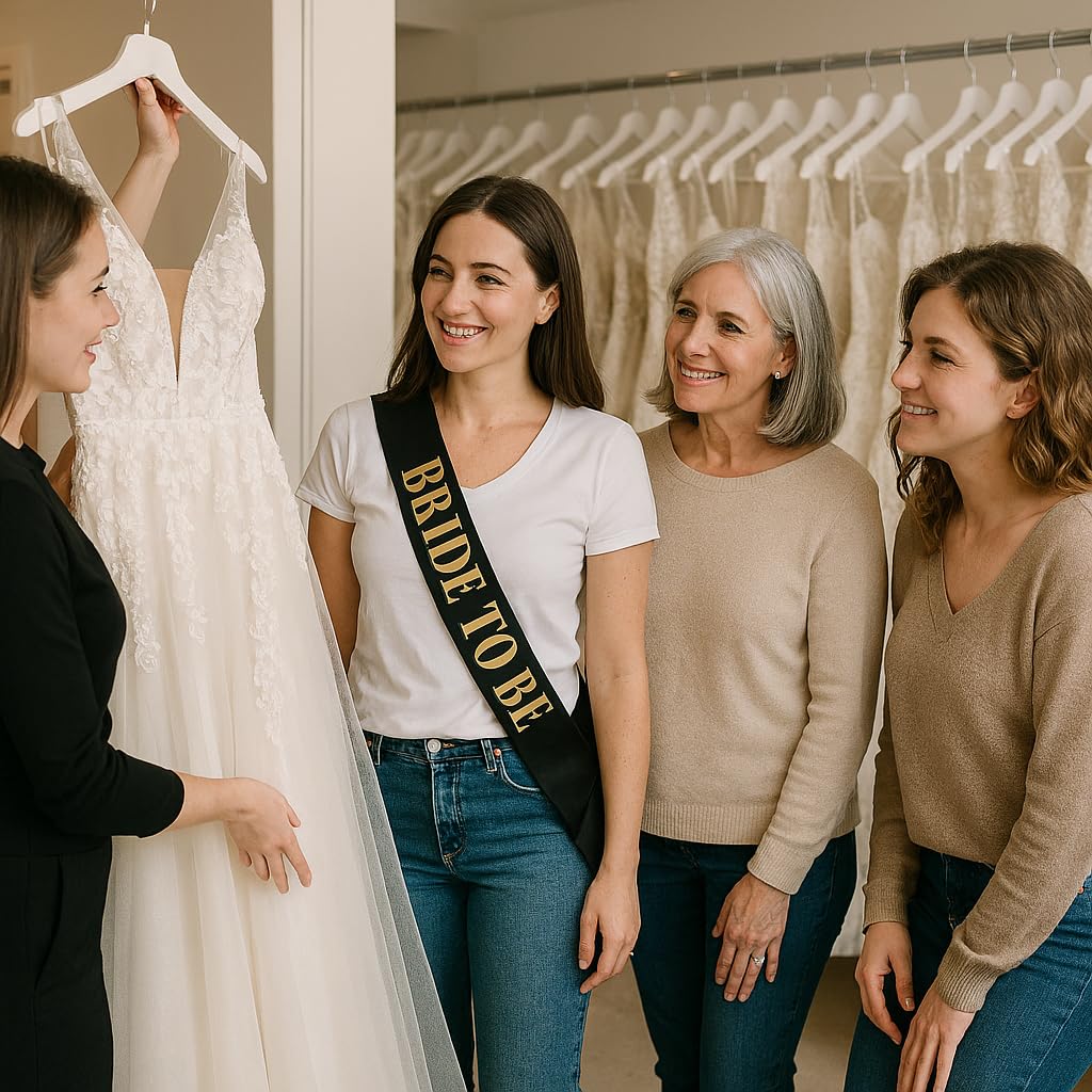 Anderson’s Bride to Be Sash, Black Satin with Metallic Gold Foil Lettering, 3" x 72", Elegant Bridal Accessory for Bachelorette Party, Bridal Shower, Engagement Celebration, Wedding Keepsake - Image 8
