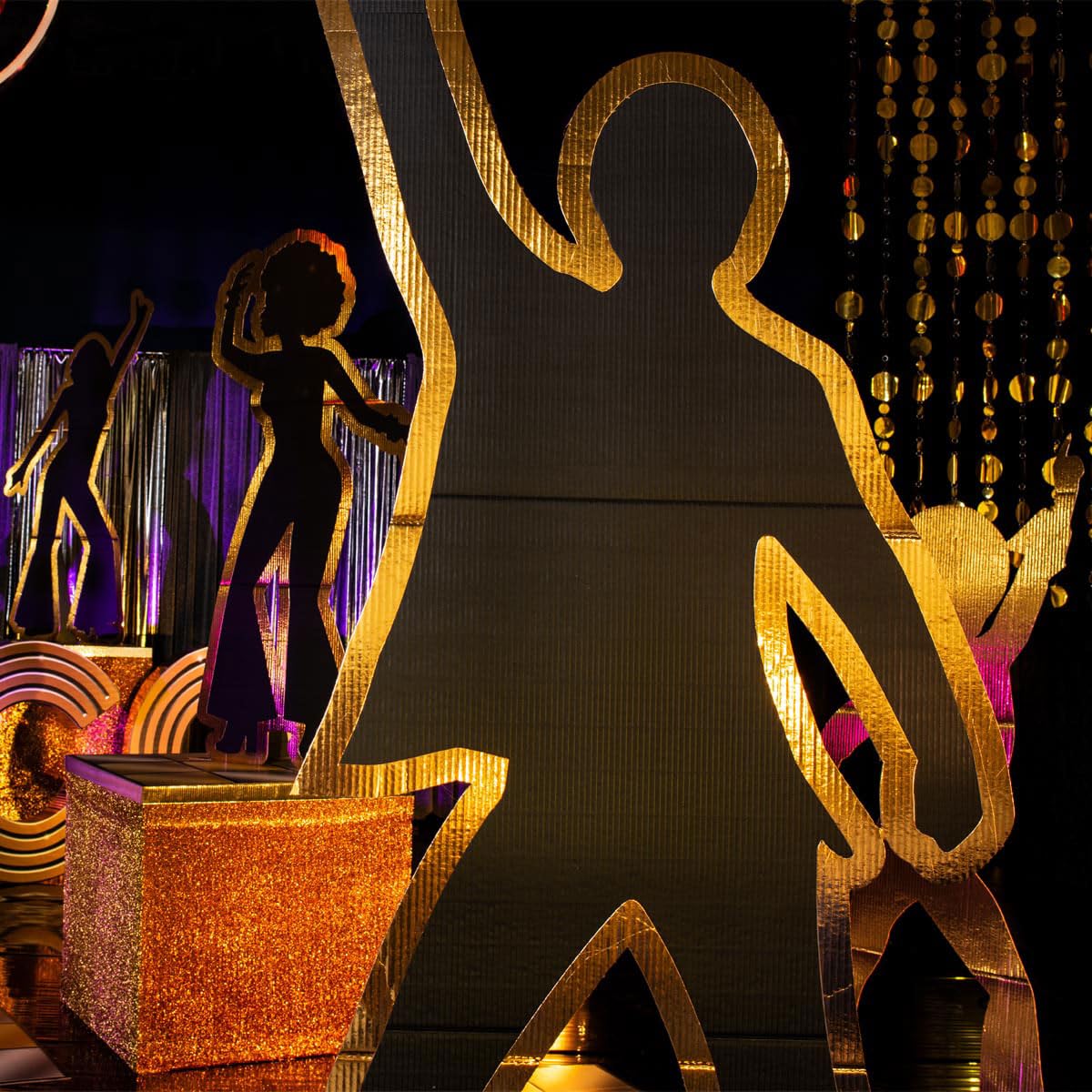 Anderson's Cardboard Disco Dancers Silhouette Stand-up Kit, Life Size Cut Out, Stage Prop, Set of 8 - Image 8