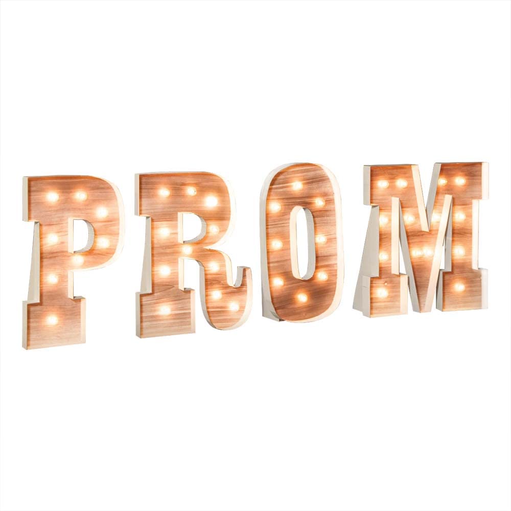 Anderson's Cardboard Light-up Prom Letters Stand-up Kit, Cut Out, Stage Prop, Photo Backdrop
