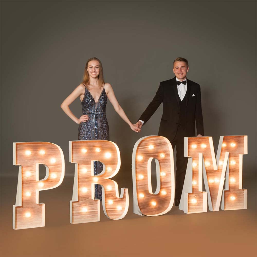 Anderson's Cardboard Light-up Prom Letters Stand-up Kit, Cut Out, Stage Prop, Photo Backdrop - Image 2