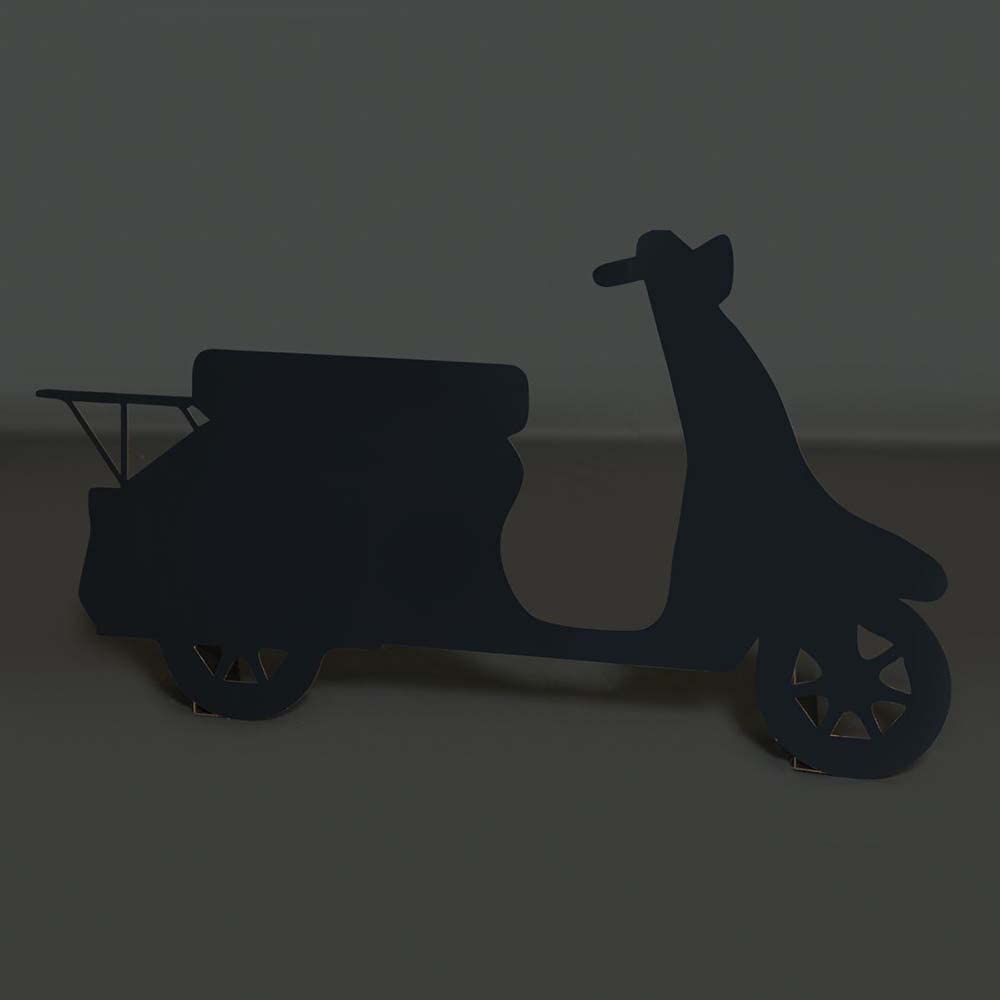 Anderson's Cardboard Scooter Silhouette Stand-up Kit, Life Size Moped Cut Out, Stage Prop - Image 2