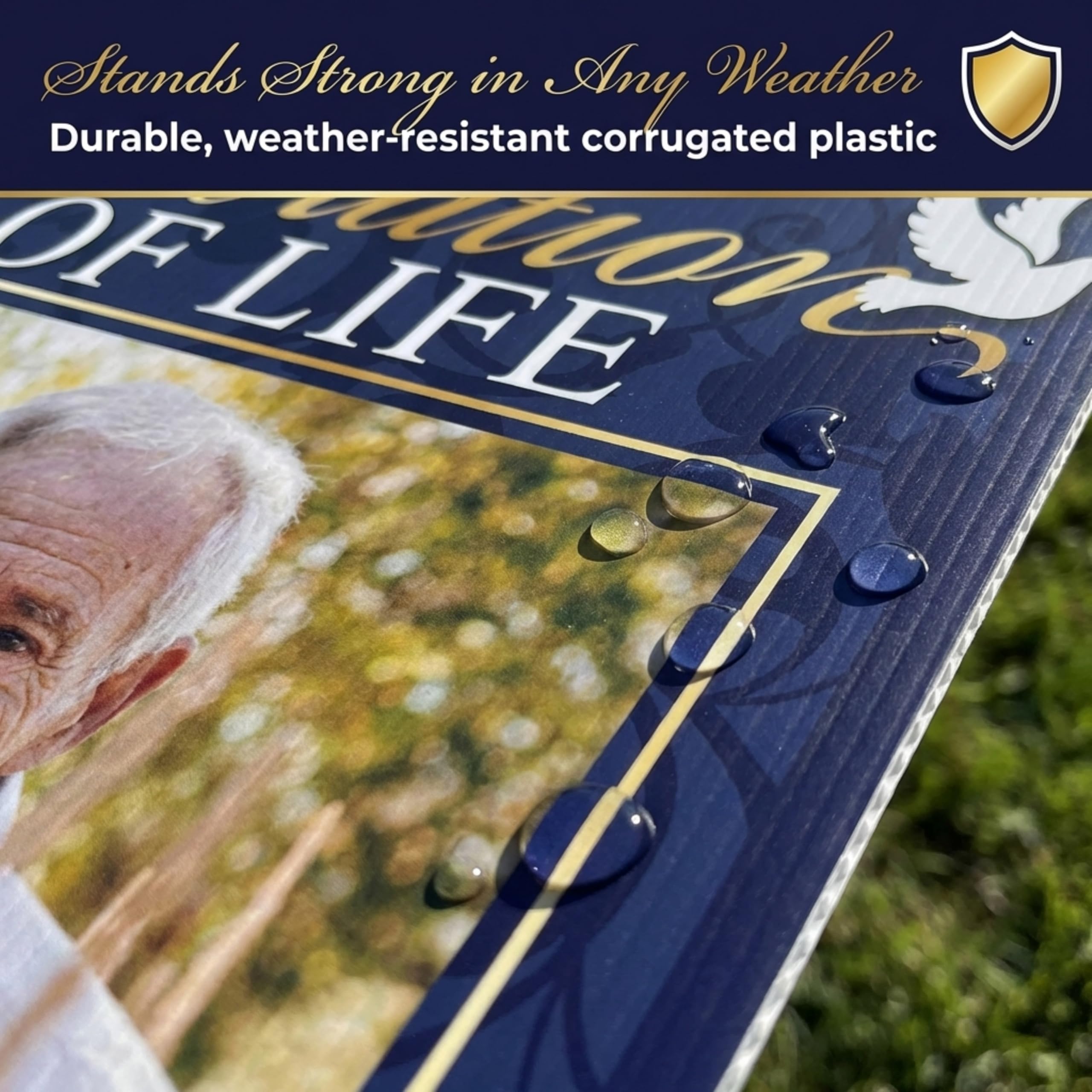 Anderson's Celebration of Life Personalized Photo Yard Sign, Funeral Accessories, Lawn Decor - Image 3
