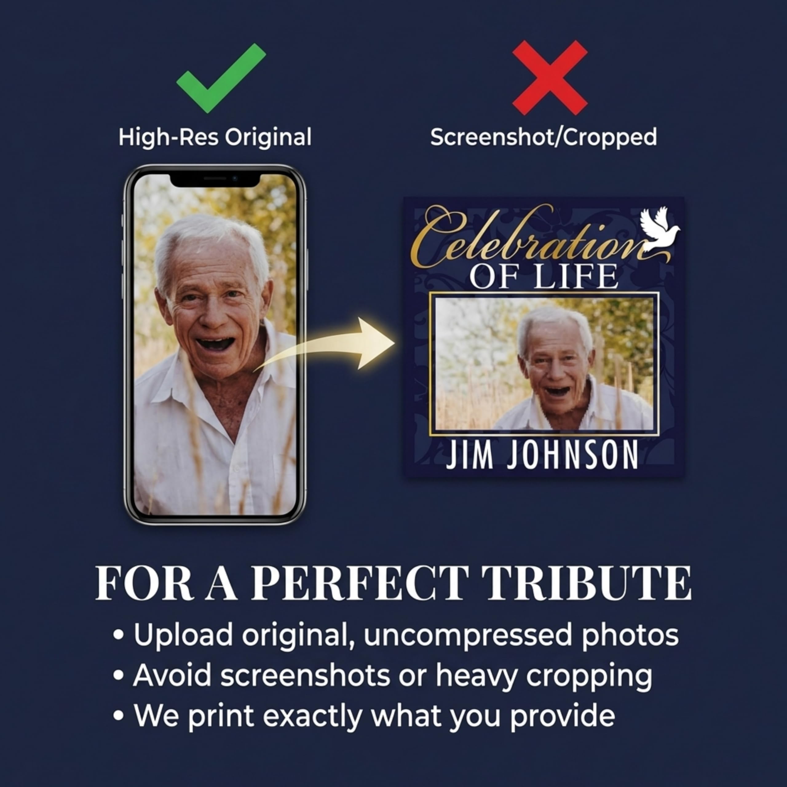 Anderson's Celebration of Life Personalized Photo Yard Sign, Funeral Accessories, Lawn Decor - Image 5