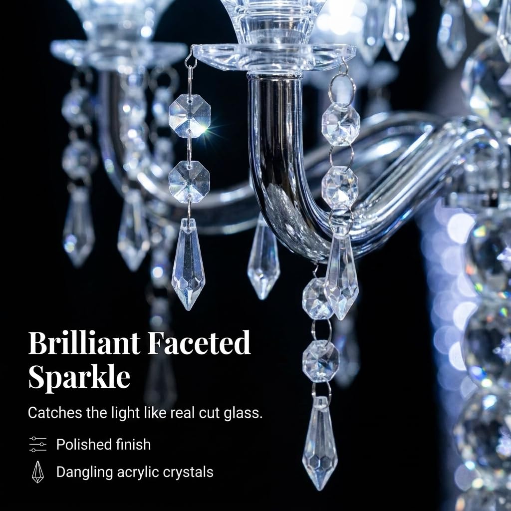 Anderson's Crystalina Candelabra Centerpiece Kit, Wedding Table Decoration, 25 Inches - Image 3