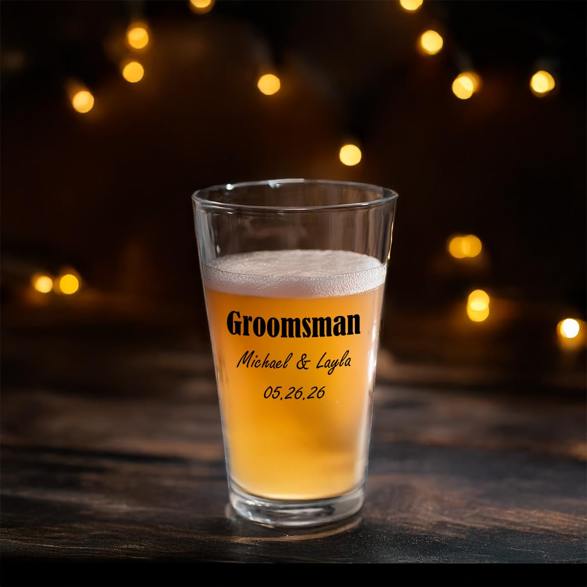 Anderson's Custom Beer Pint Glasses 16 oz, Personalized Set, Heavy Duty Glassware for Restaurants, Single Color Imprint, Perfect for Weddings, Parties, and Special Events, Set 12 - Image 8