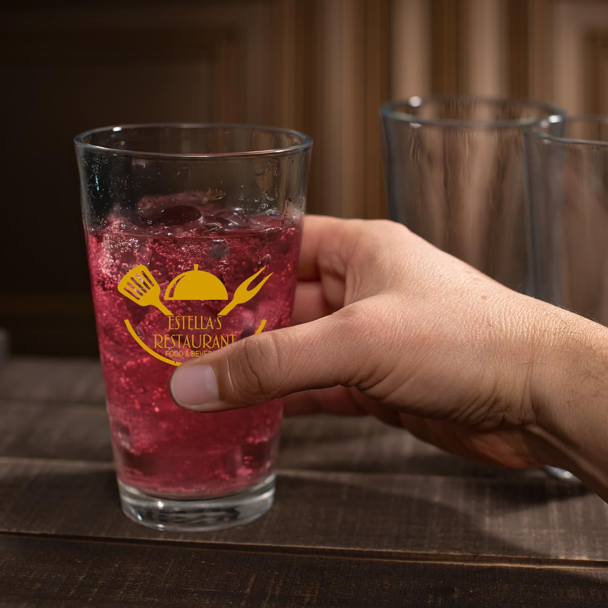 Anderson's Custom Beer Pint Glasses 16 oz, Personalized Set, Heavy Duty Glassware for Restaurants, Single Color Imprint, Perfect for Weddings, Parties, and Special Events, Set 12 - Image 9