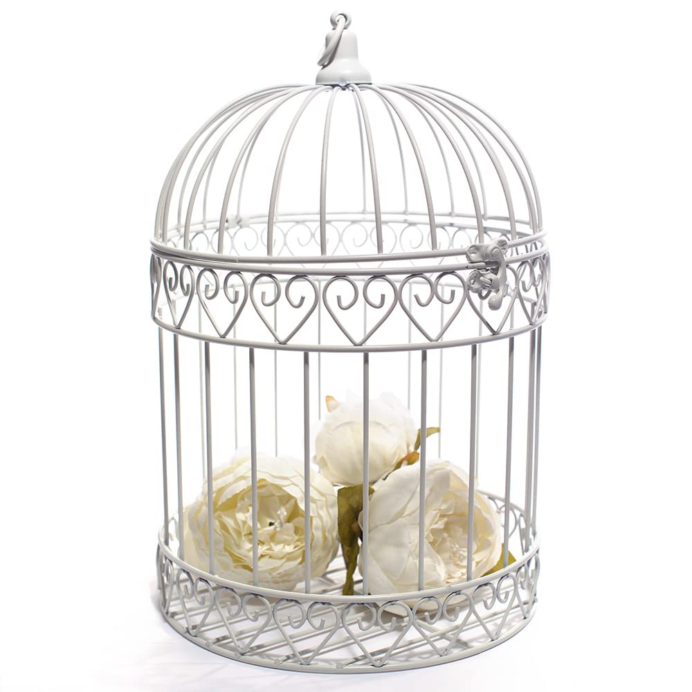 Anderson's Decorative Ivory Wire Birdcage Wedding Centerpiece, Table Décor, Hanging Decorations, Reusable - Image 8