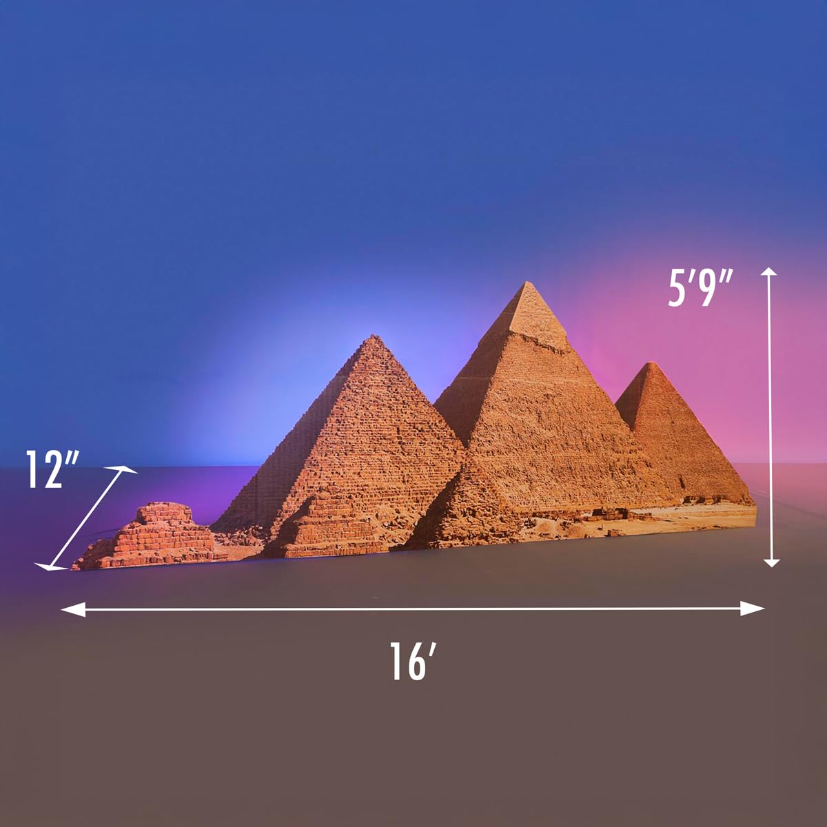 Anderson's Egyptian Pyramids Cardboard Stand-up Kit, Life Size Cut Out, Prom Décor, Stage Prop, Photo Backdrop - Image 5
