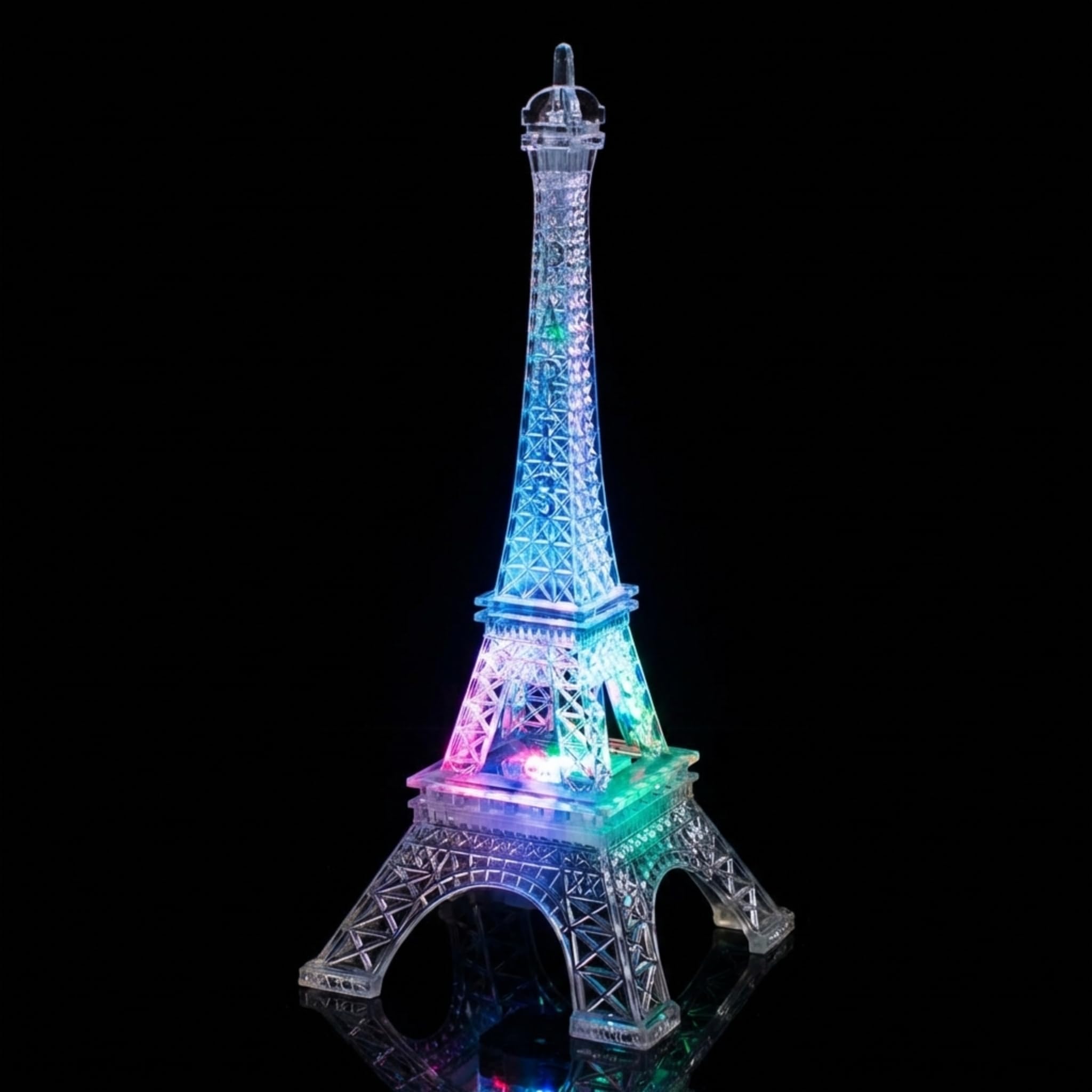 Anderson's Eiffel Tower Centerpiece with Color-Changing LED Lights, 10 inches, Battery-Operated Paris Theme Decoration - Image 2